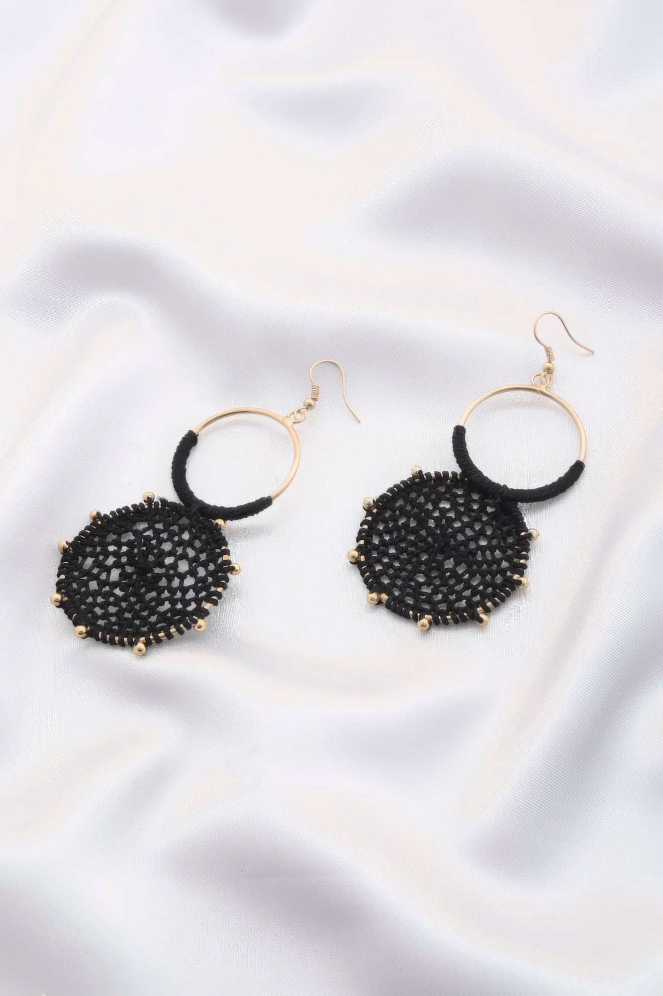 Double Circle Thread Beaded Earring product image