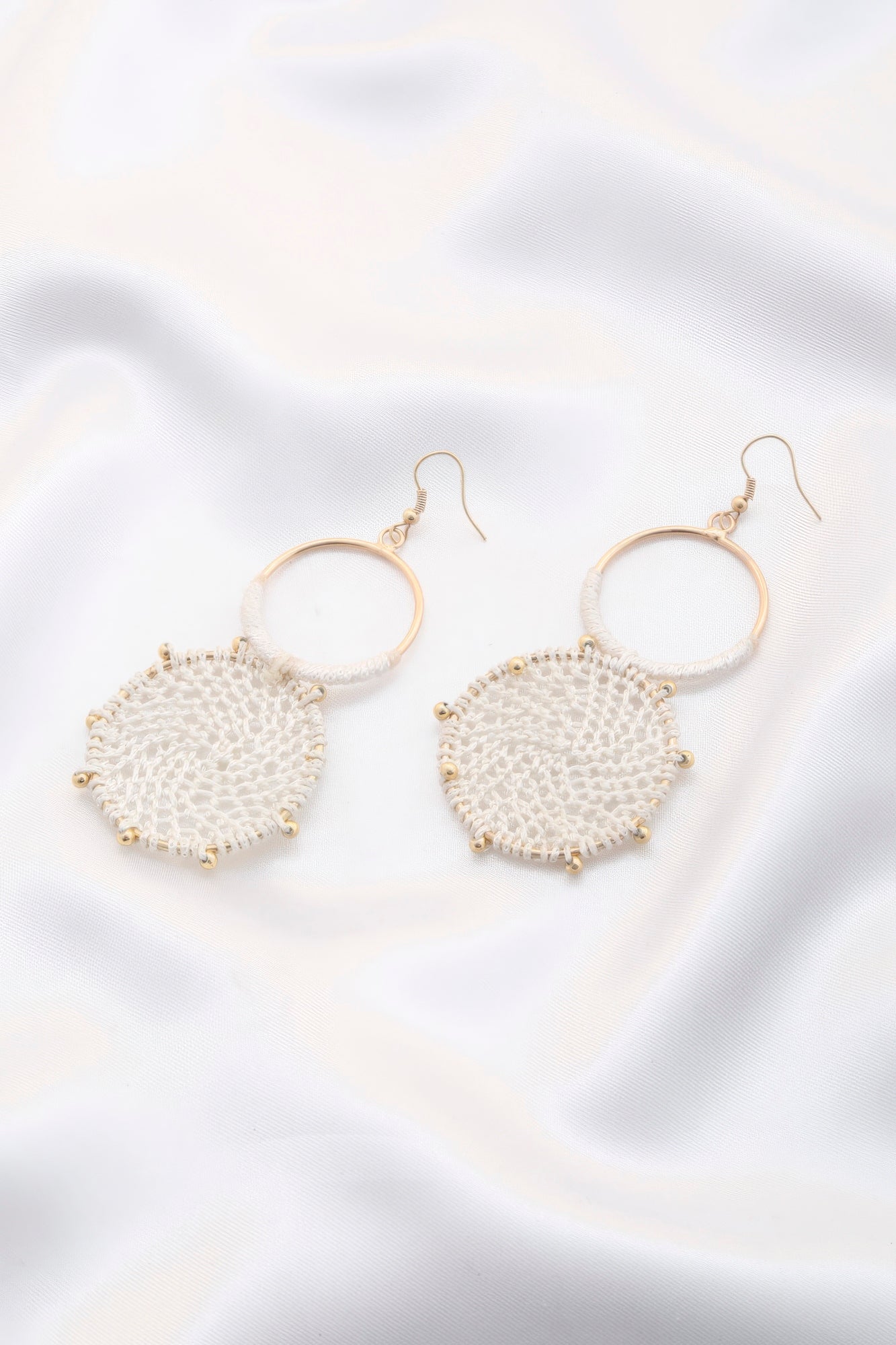 Double Circle Thread Beaded Earring product image