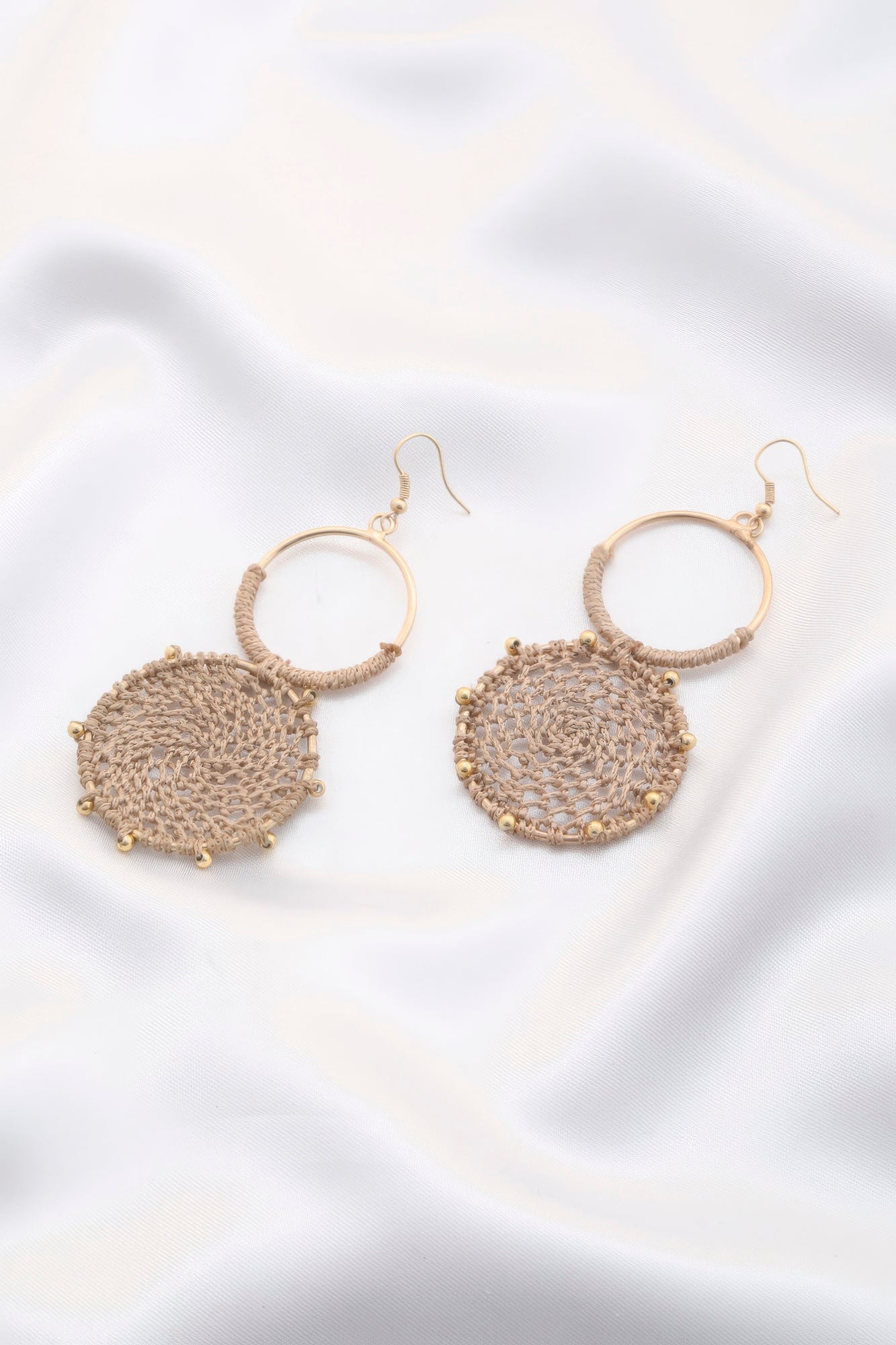 Double Circle Thread Beaded Earring product image