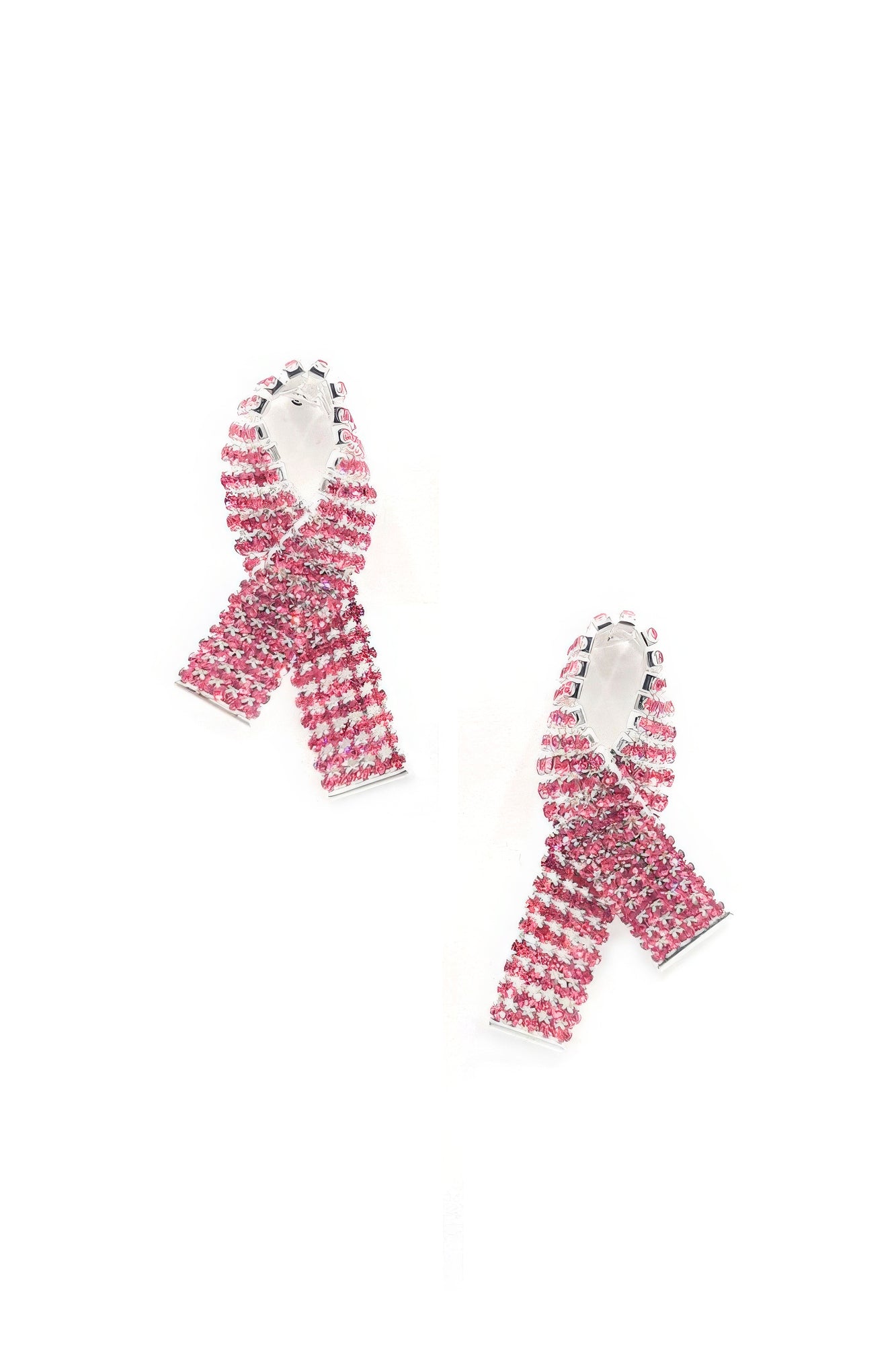 Rhinestone Awarness Bow Earring product image
