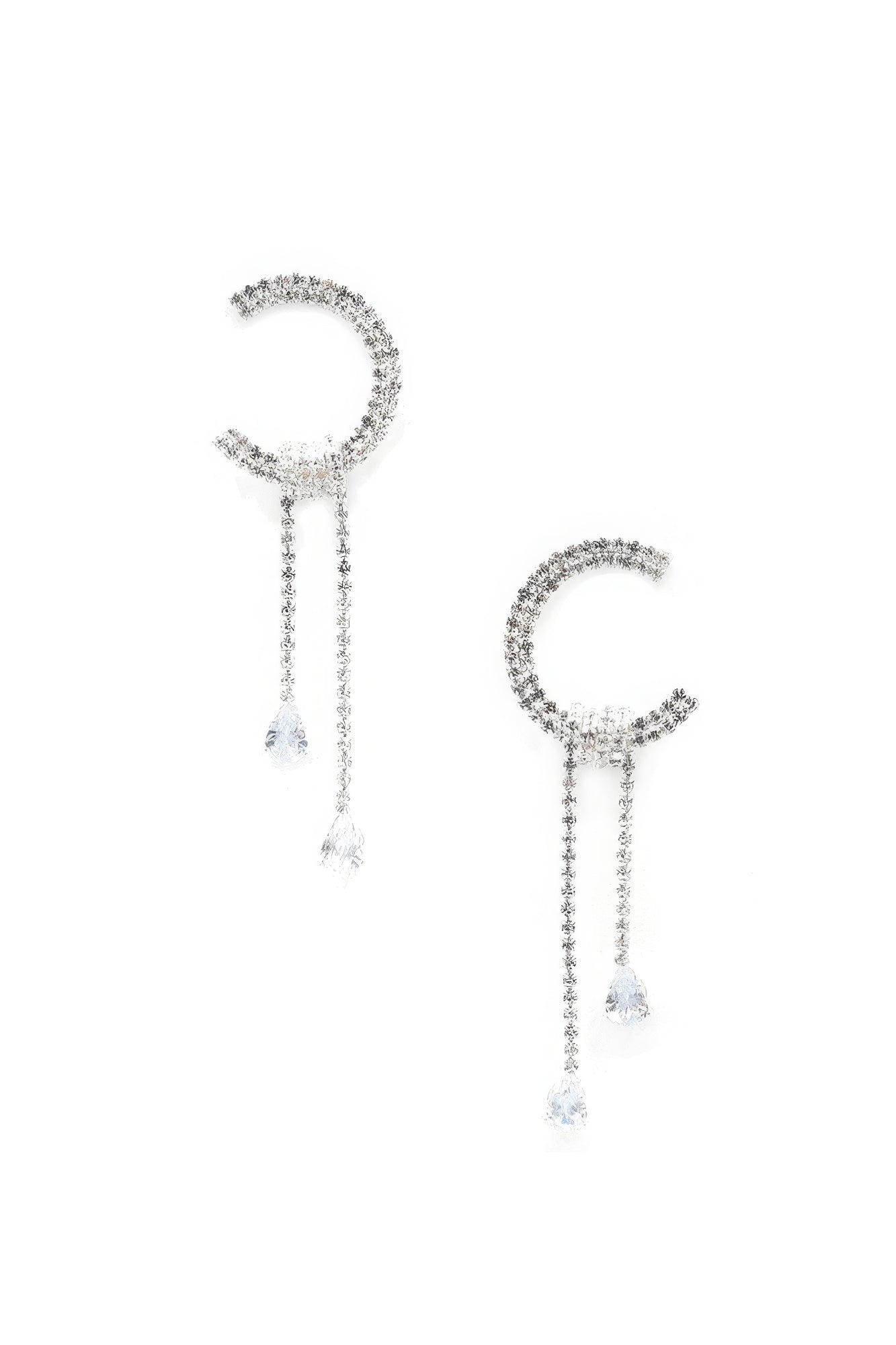 C Shape Rhinestone Dangle Earrng product image