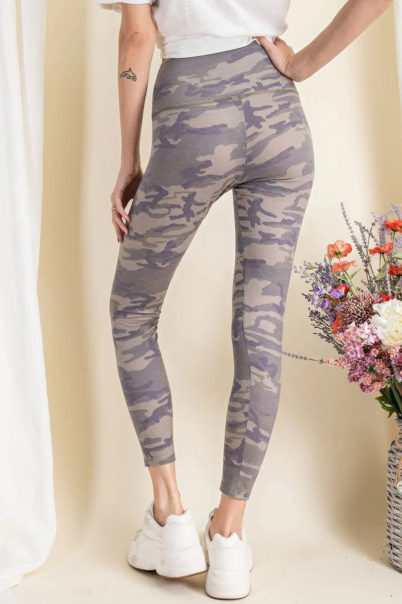 Camouflage Printed Rayon Spandex Leggings product image