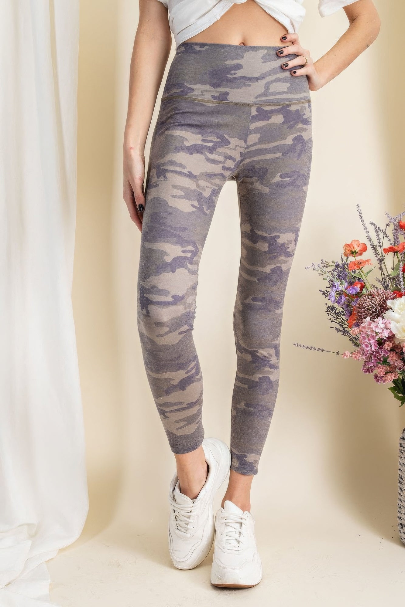 Camouflage Printed Rayon Spandex Leggings product image