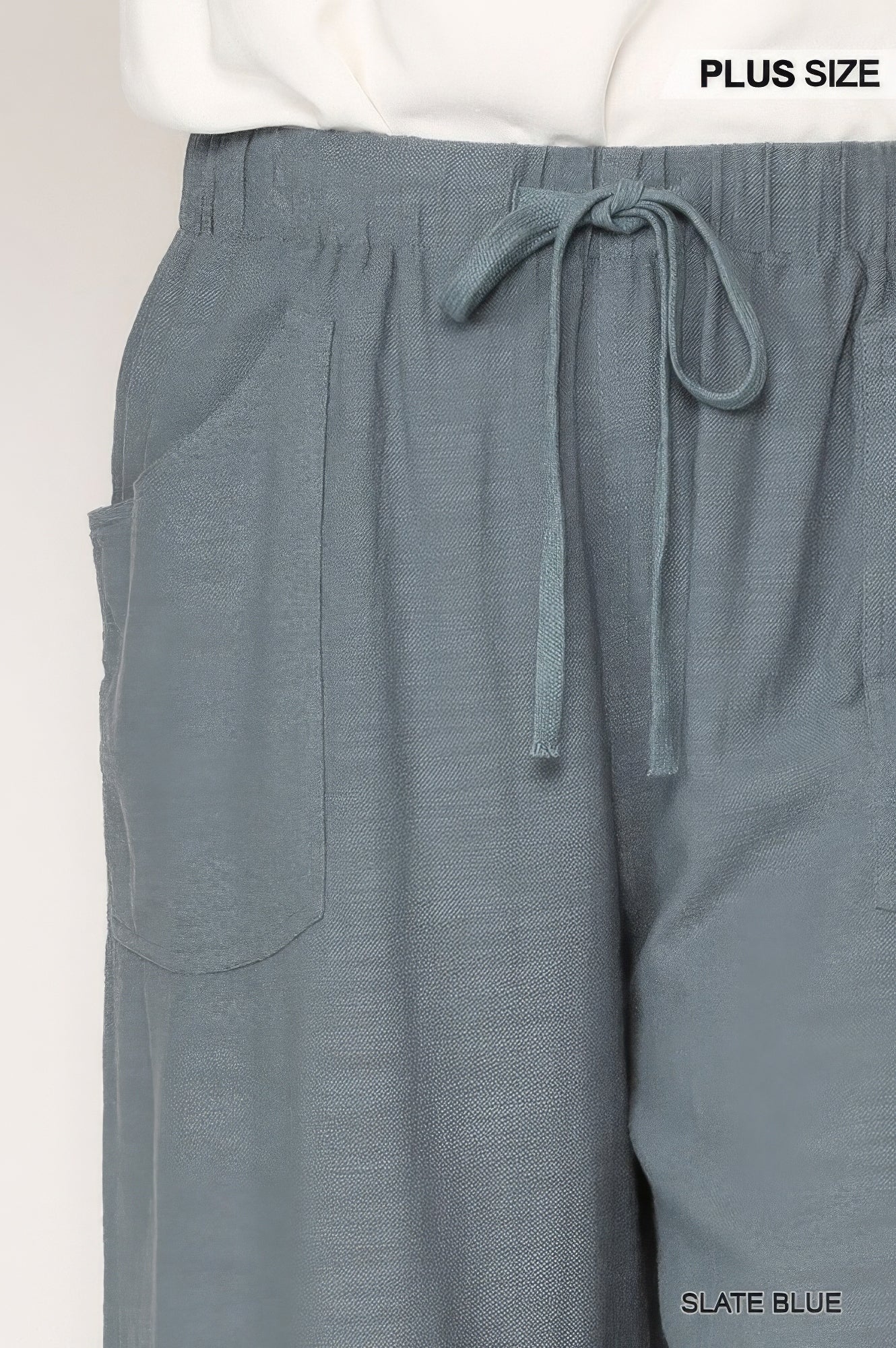 Frayed Wide Leg Pants With Pockets product image
