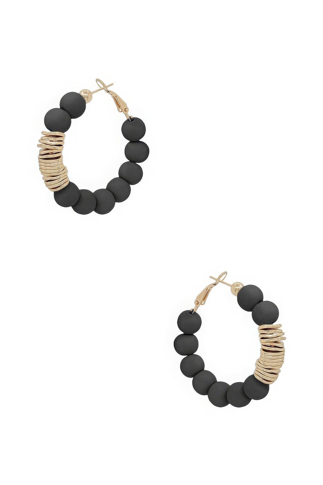 Clay Ball With Metal Accent Hoop Earring product image