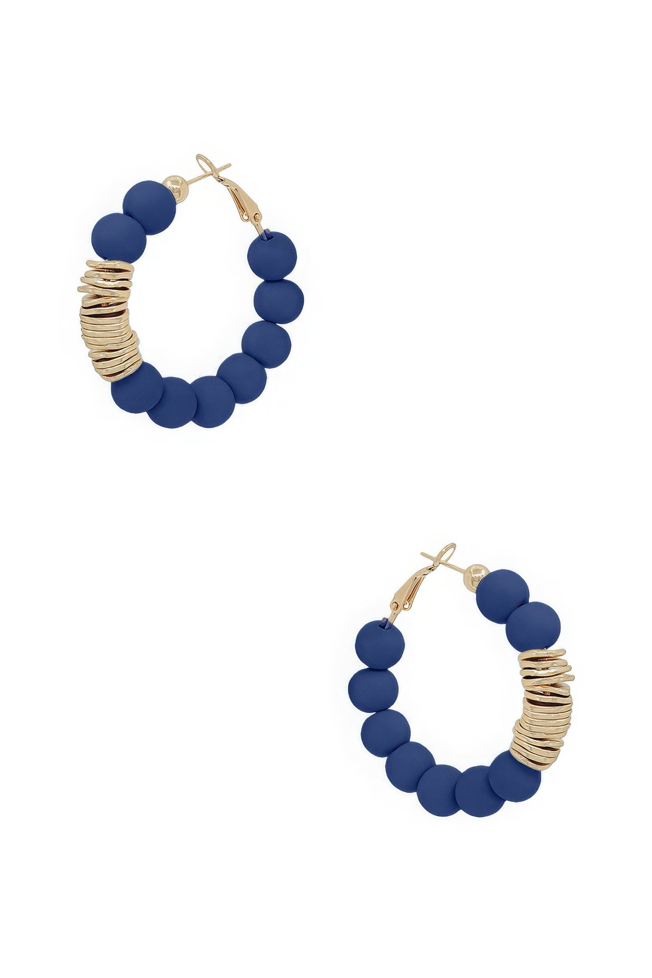 Clay Ball With Metal Accent Hoop Earring product image