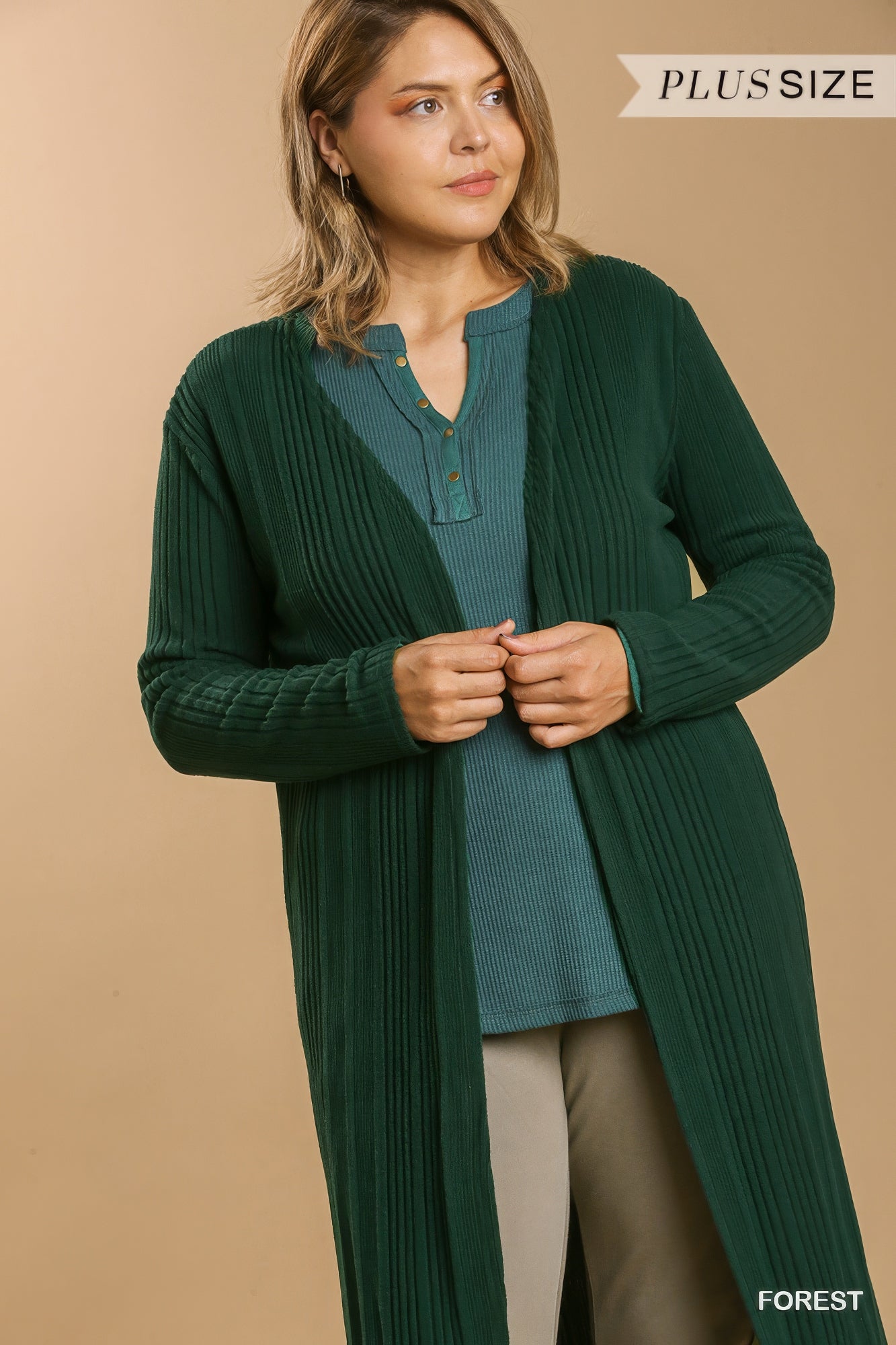 Open Front Long Body Cardigan product image