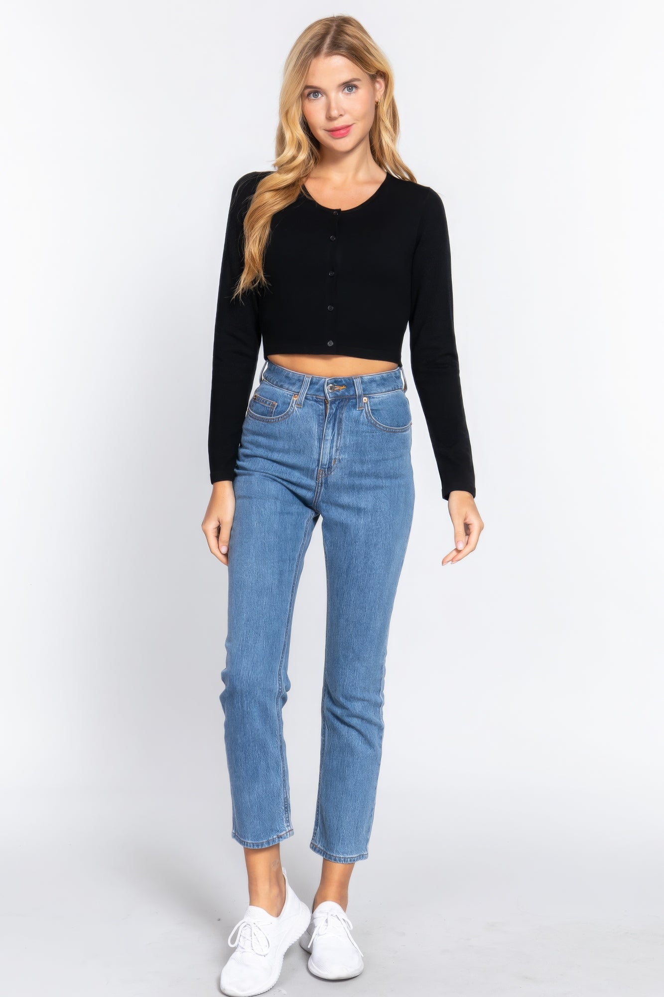 Long Slv Round Neck Viscose Sweater Long Slv Round Neck Viscose Sweater - TopFashionHQ