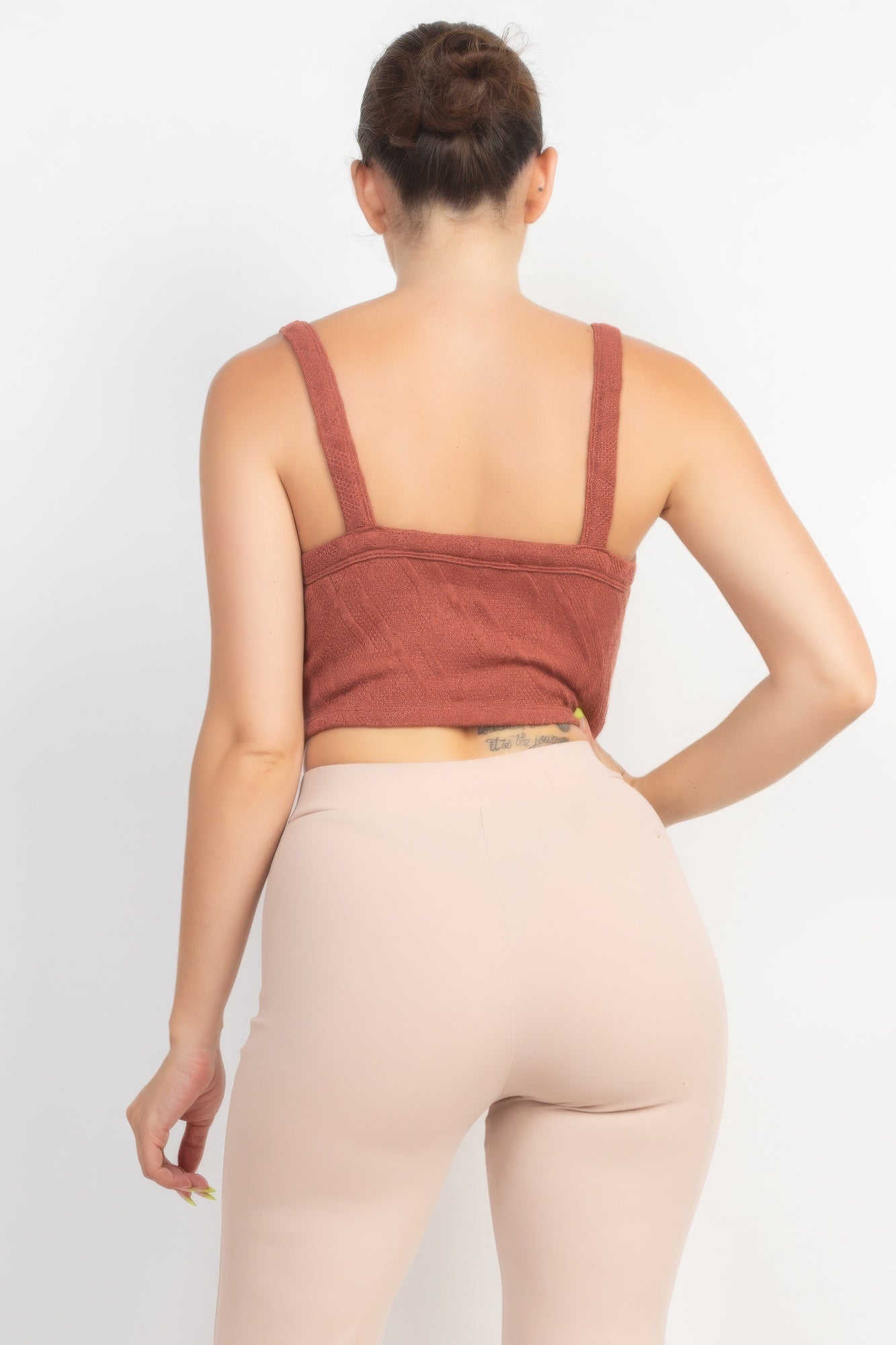 Geometric Cami Puff Sleeves Blazer Top Set product image
