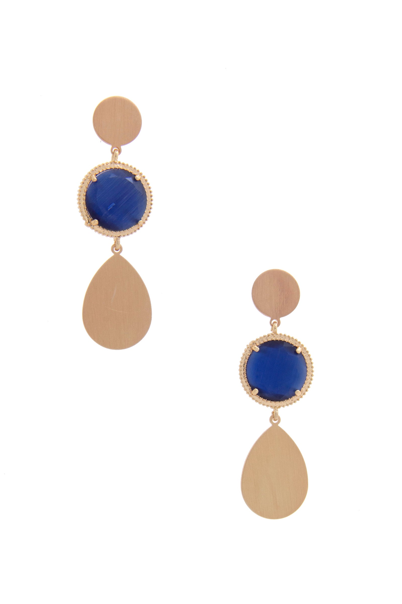 Round Gem Teardrop Dangle Earring product image