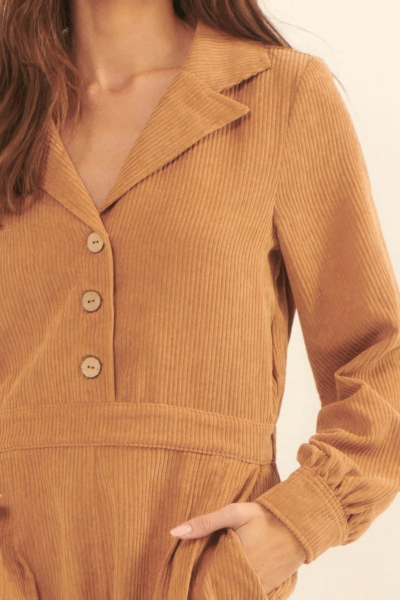 A Woven Corduroy Romper product image