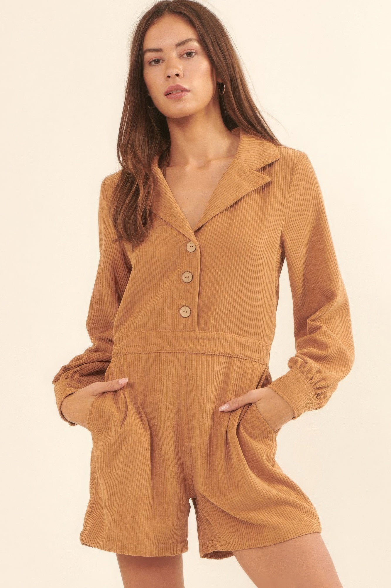 A Woven Corduroy Romper product image