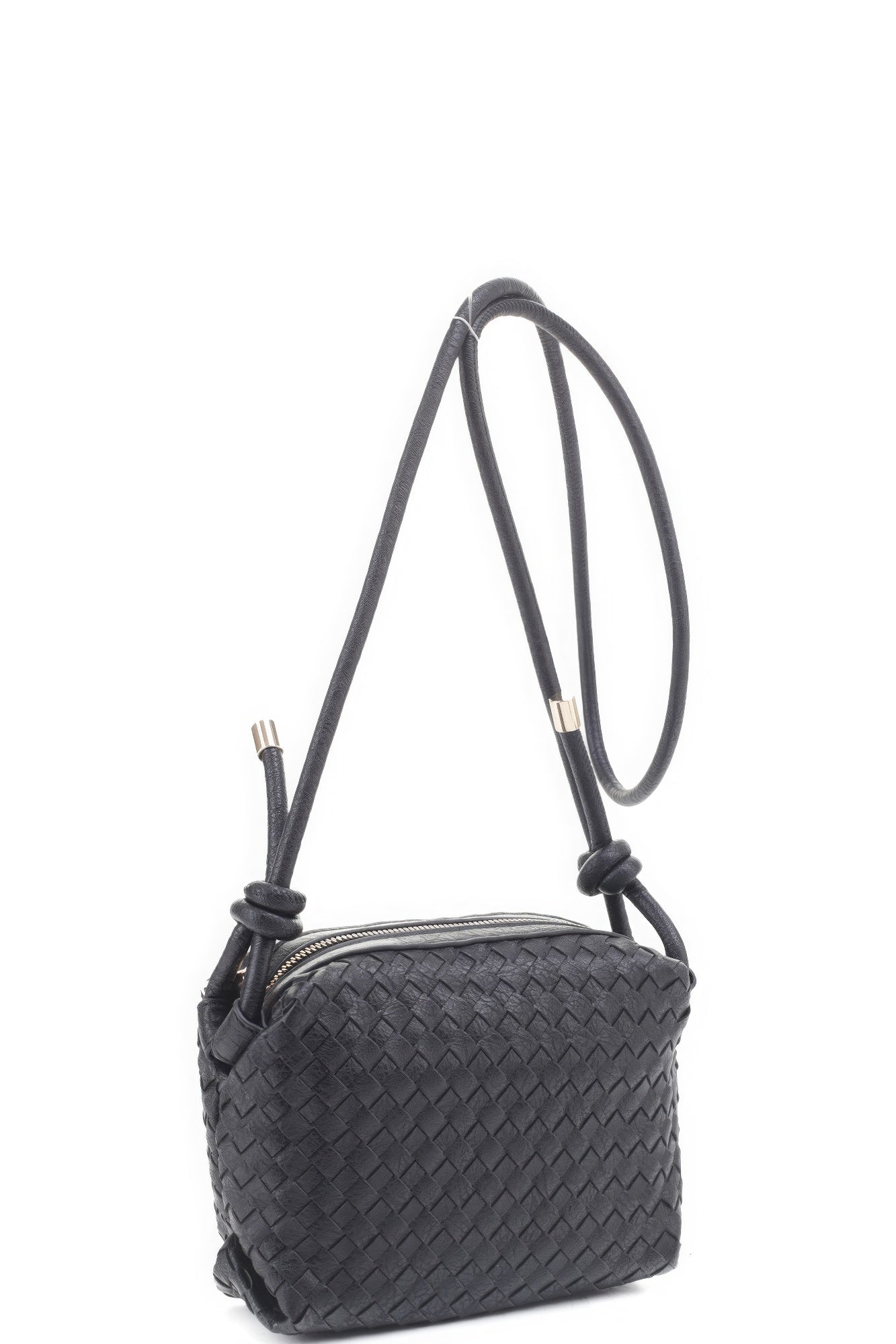 Braid Texture Zipper Crossbody Bag product image