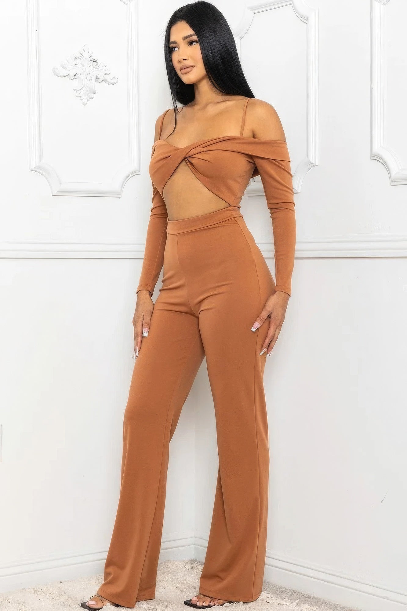 Open Shoulder Cutout Detail Jumpsuit product image