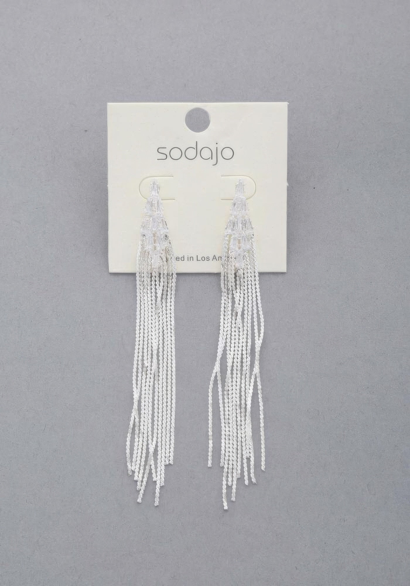 Sodajo Crystal Metal Chain Dangle Earring product image
