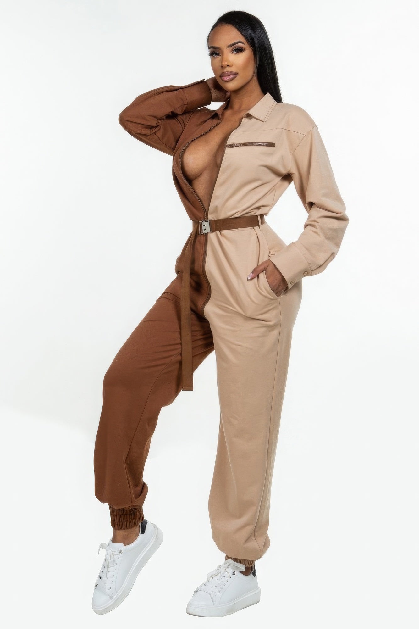 Long Sleeve Oversized Cozy Shirt Jumpsuit product image