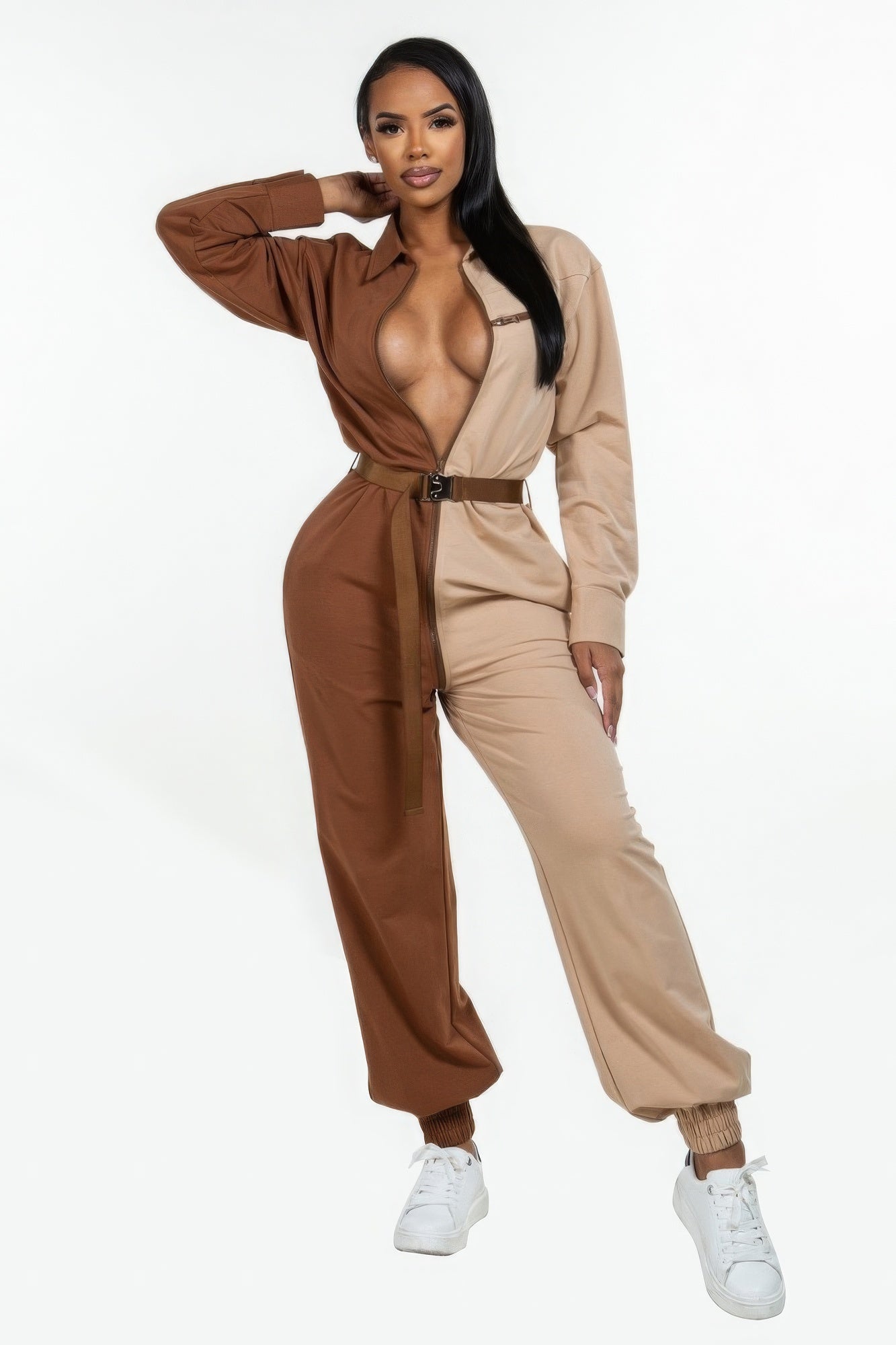 Long Sleeve Oversized Cozy Shirt Jumpsuit product image