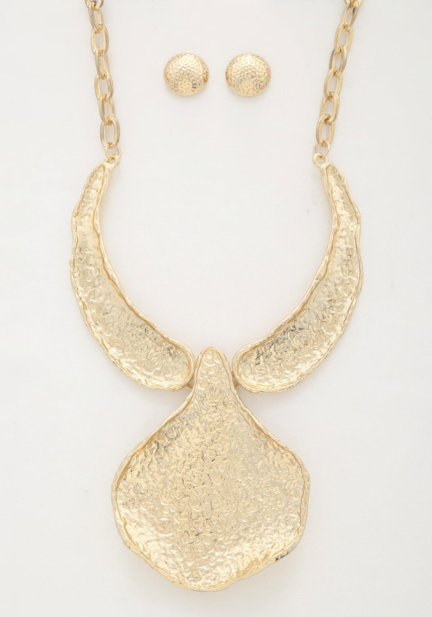 Textured Oversized Metal Necklace product image