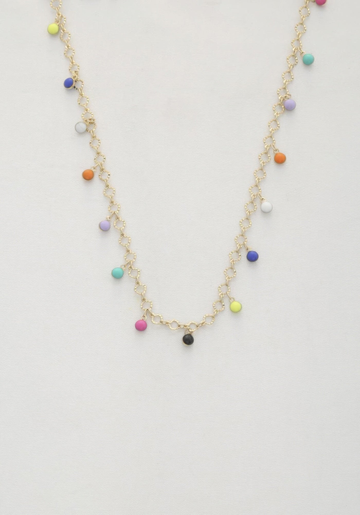 Beaded Circle Link Metal Necklace product image