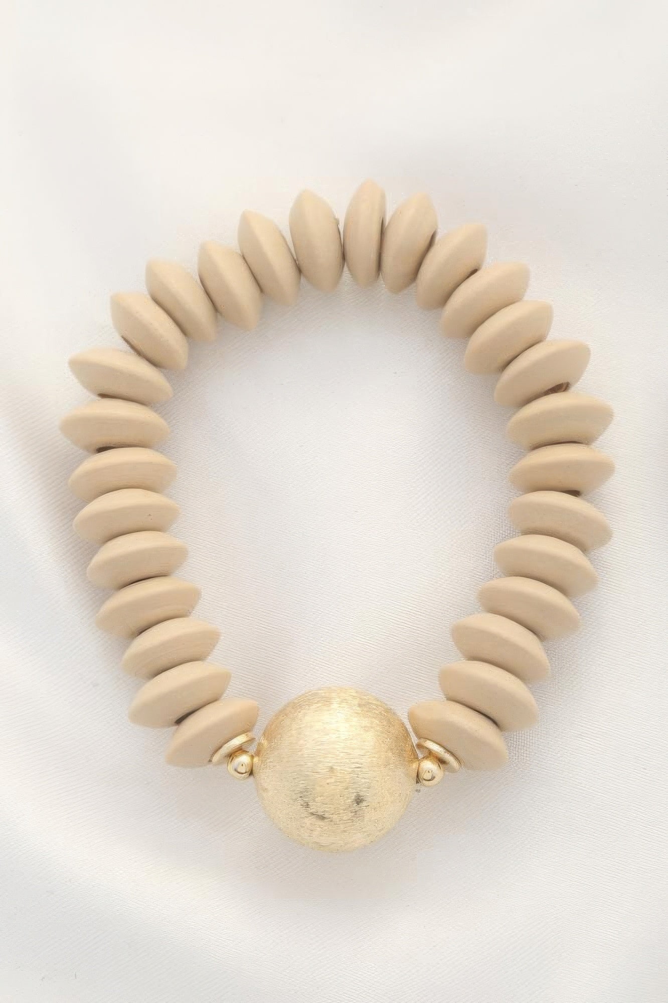 Ball Bead Wood Disc Bracelet product image