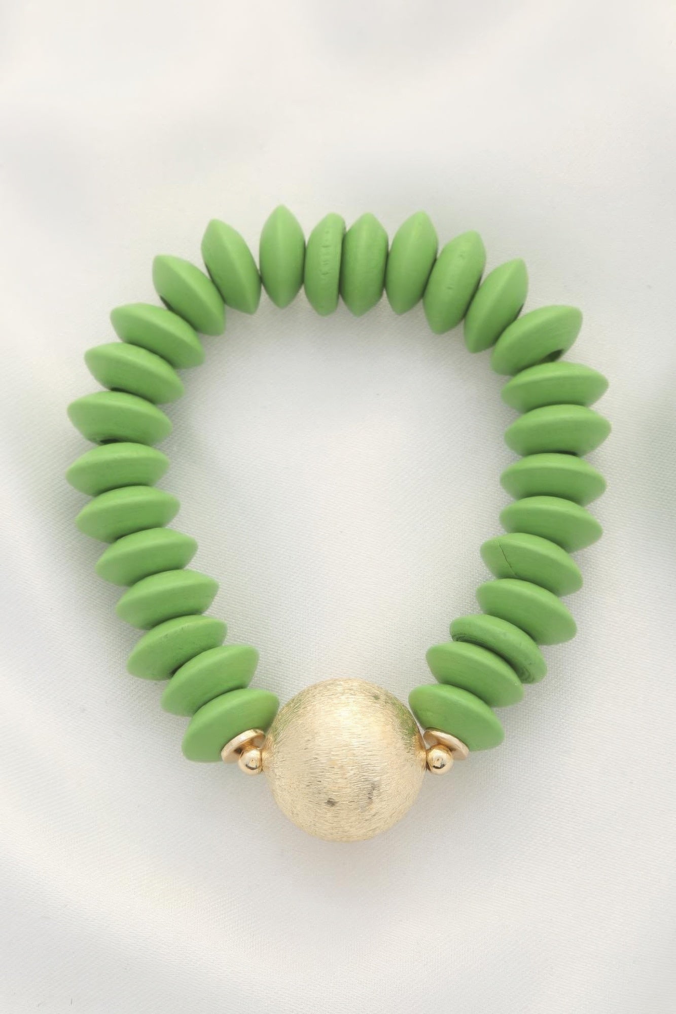 Ball Bead Wood Disc Bracelet product image