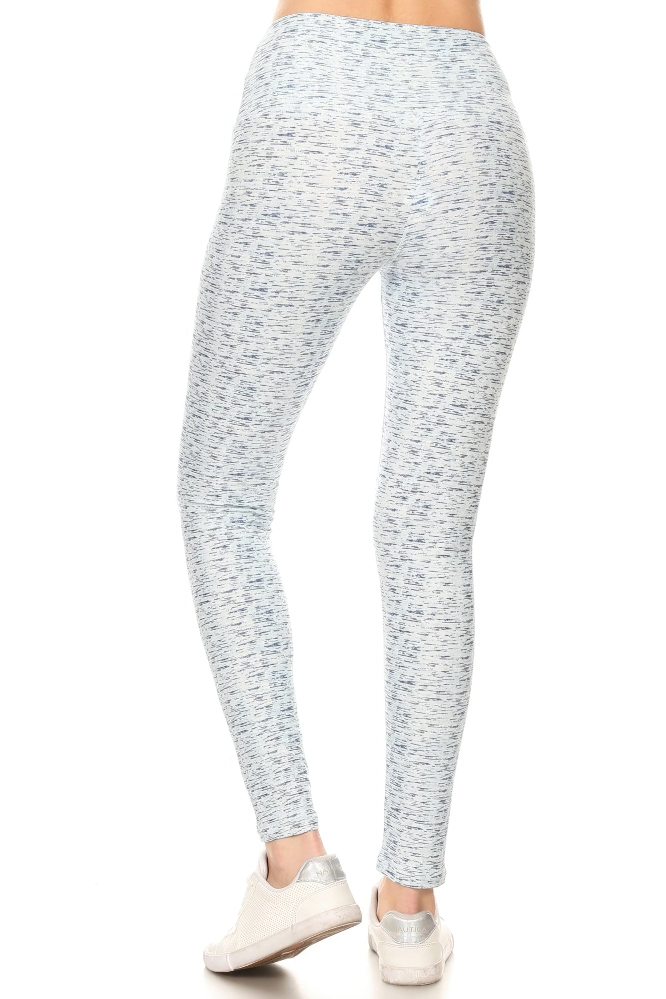 5-inch Long Yoga Style Banded Lined Multi Printed Knit Legging With High Waist product image