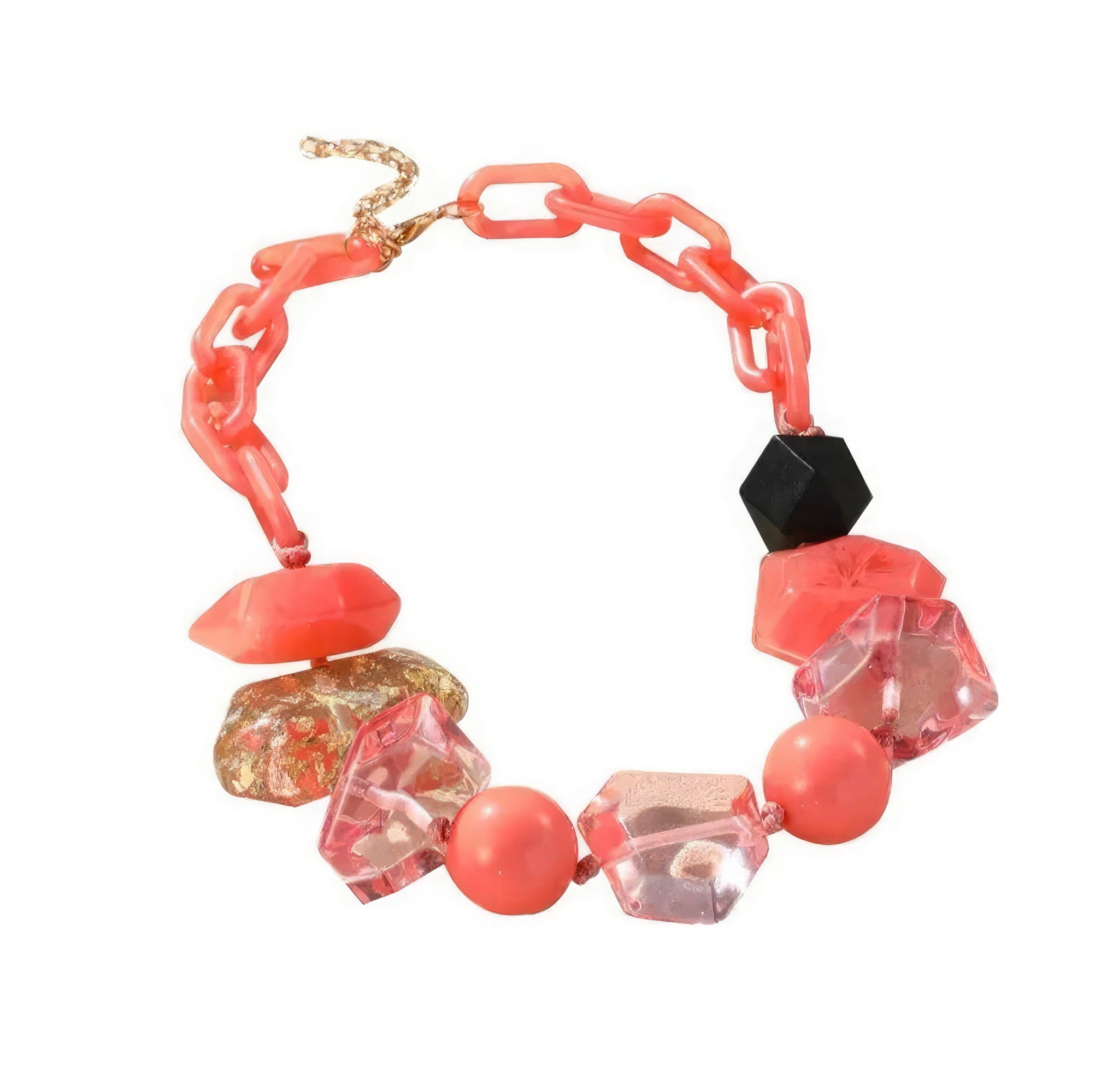 Chunky Beaded Oval Link Necklace product image