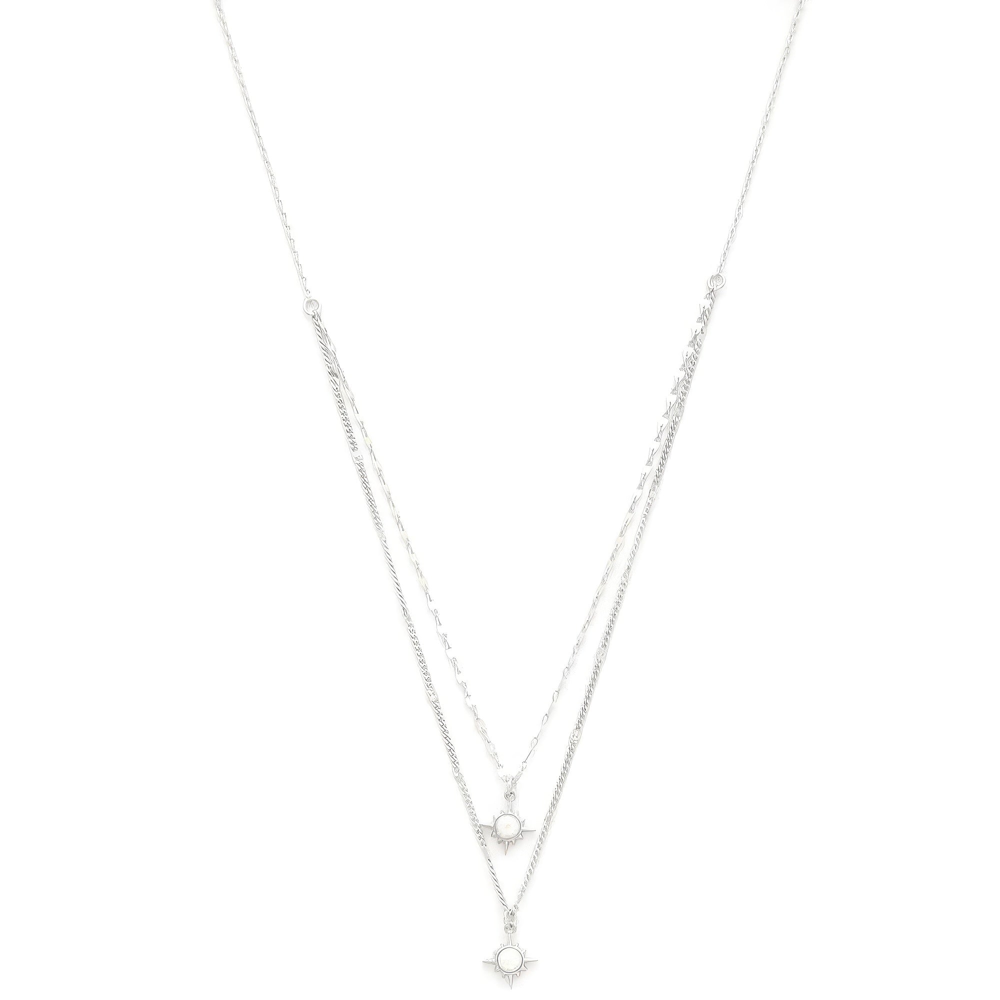 Double Star Crystal Layered Necklace product image