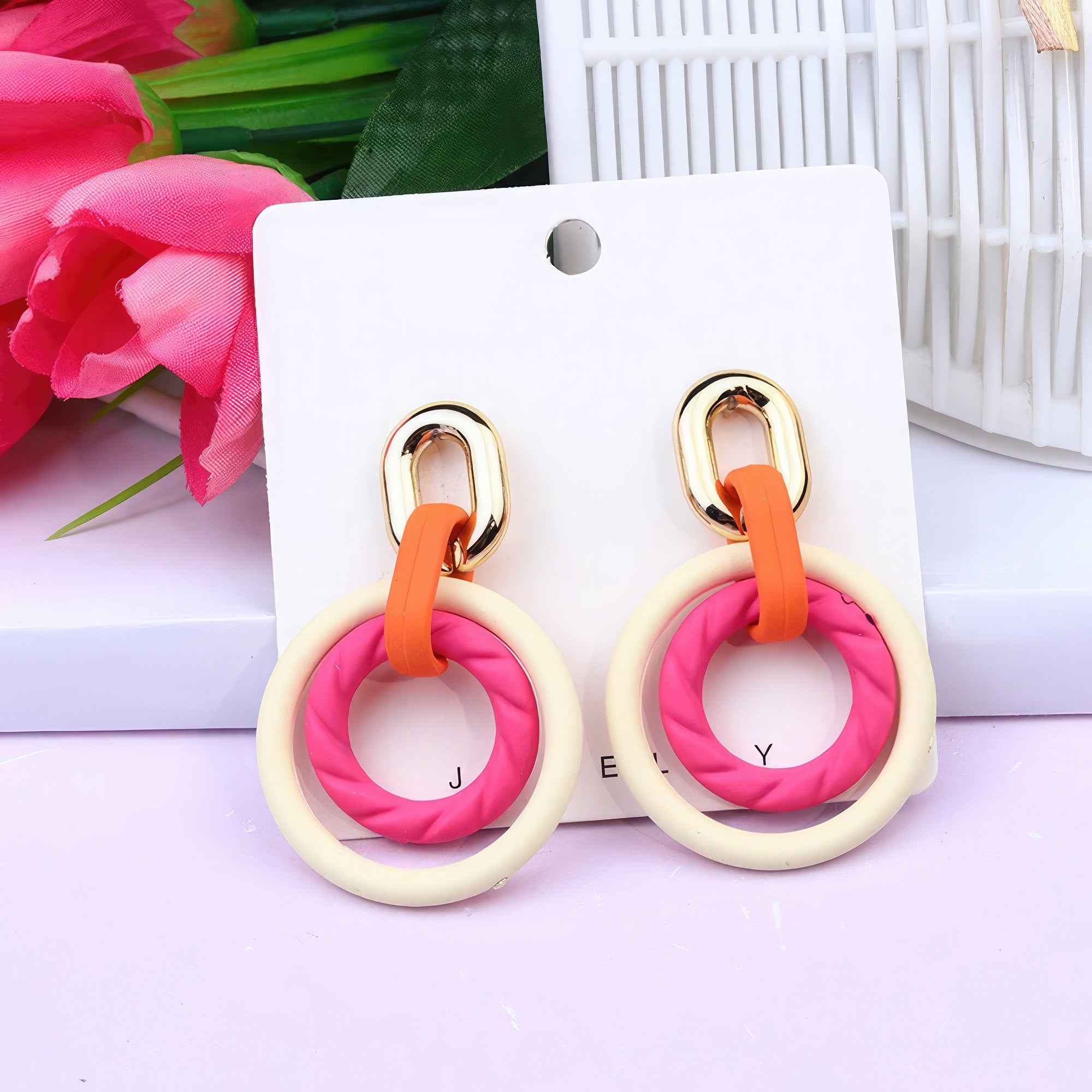 Smooth Texture Round Dangle Earring product image