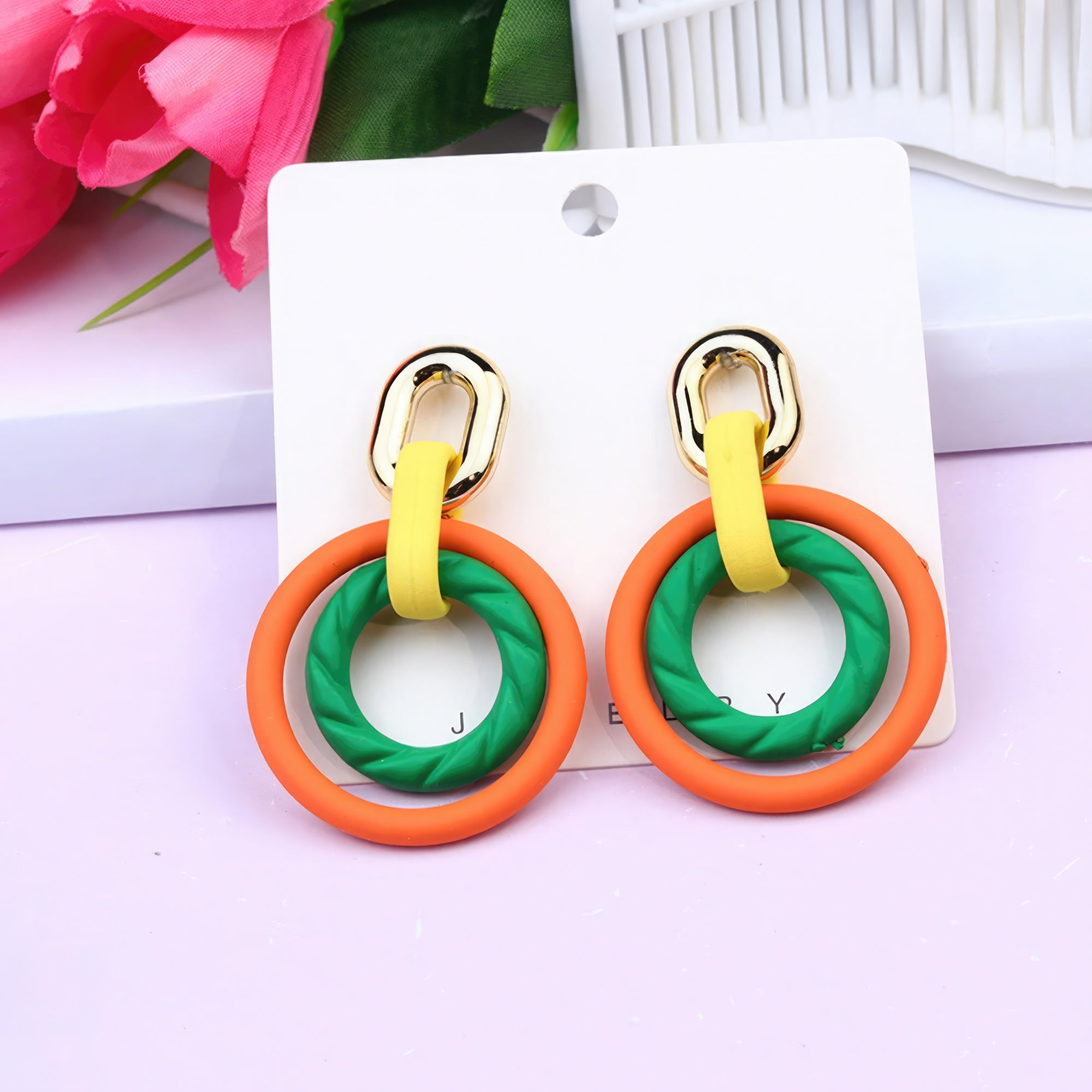 Smooth Texture Round Dangle Earring product image