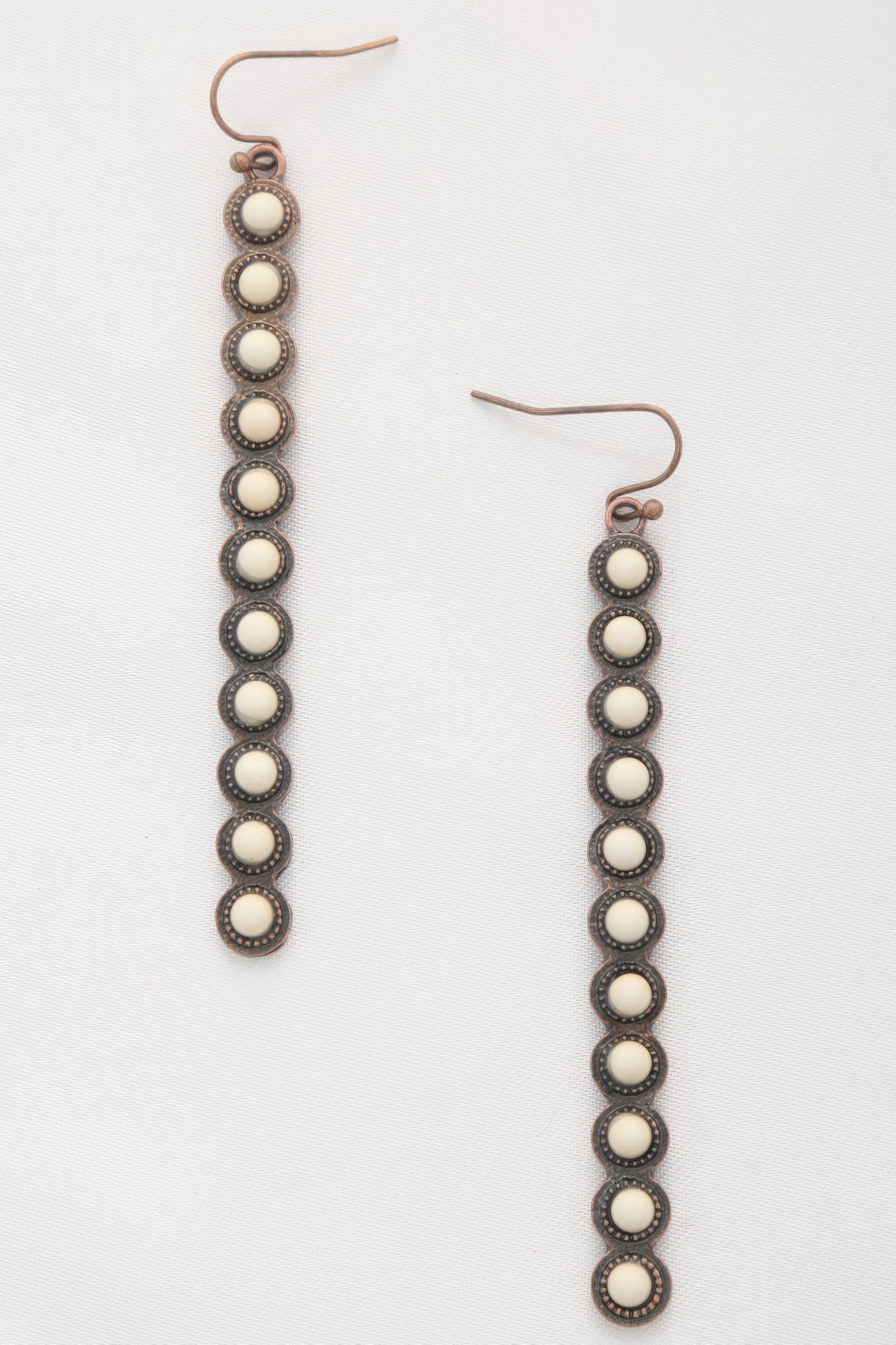 Rodeo Western Round Bead Pattern Metal Dangle Earring product image