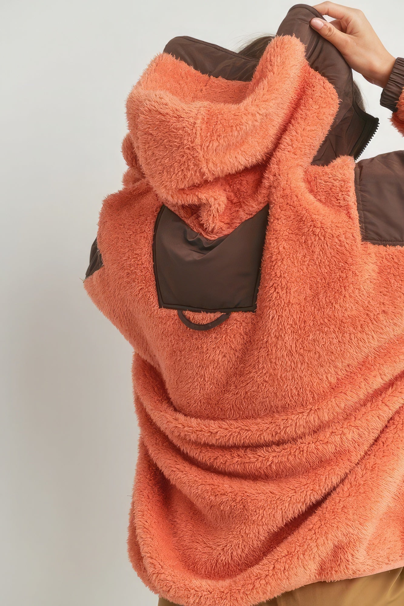 Two-toned Cozy Hooded Sweater product image