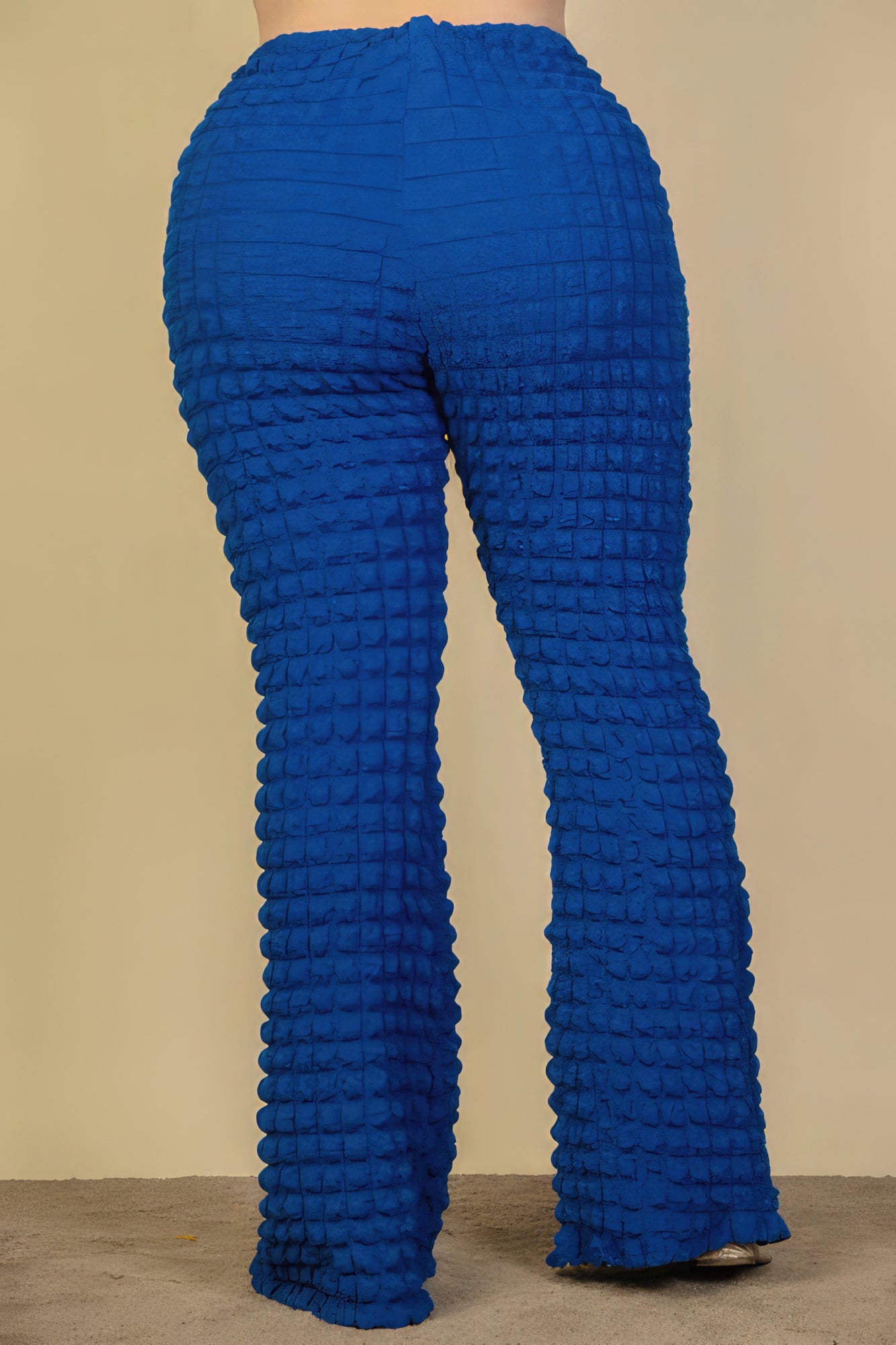 Plus Size Bubble Fabric Flare Pants product image