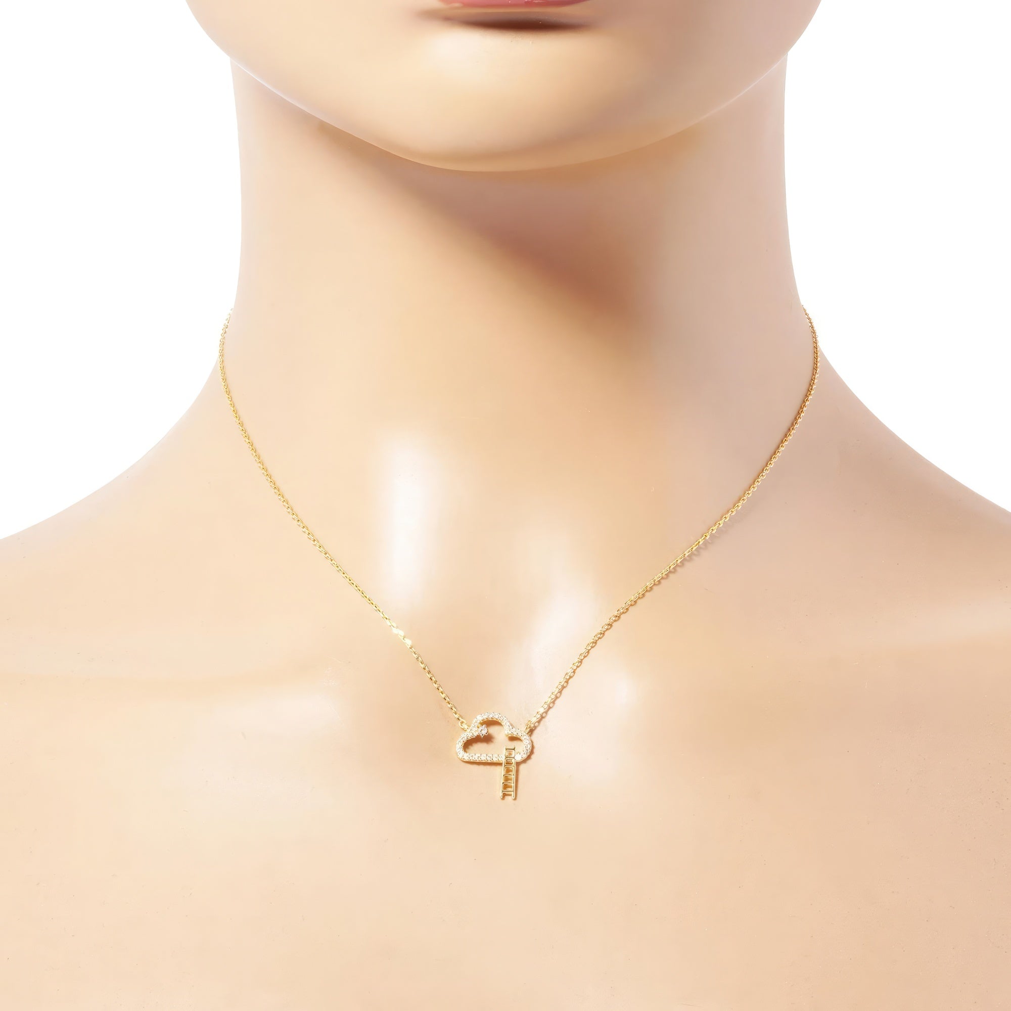 Gold Dipped Cloud Pendant Necklace product image