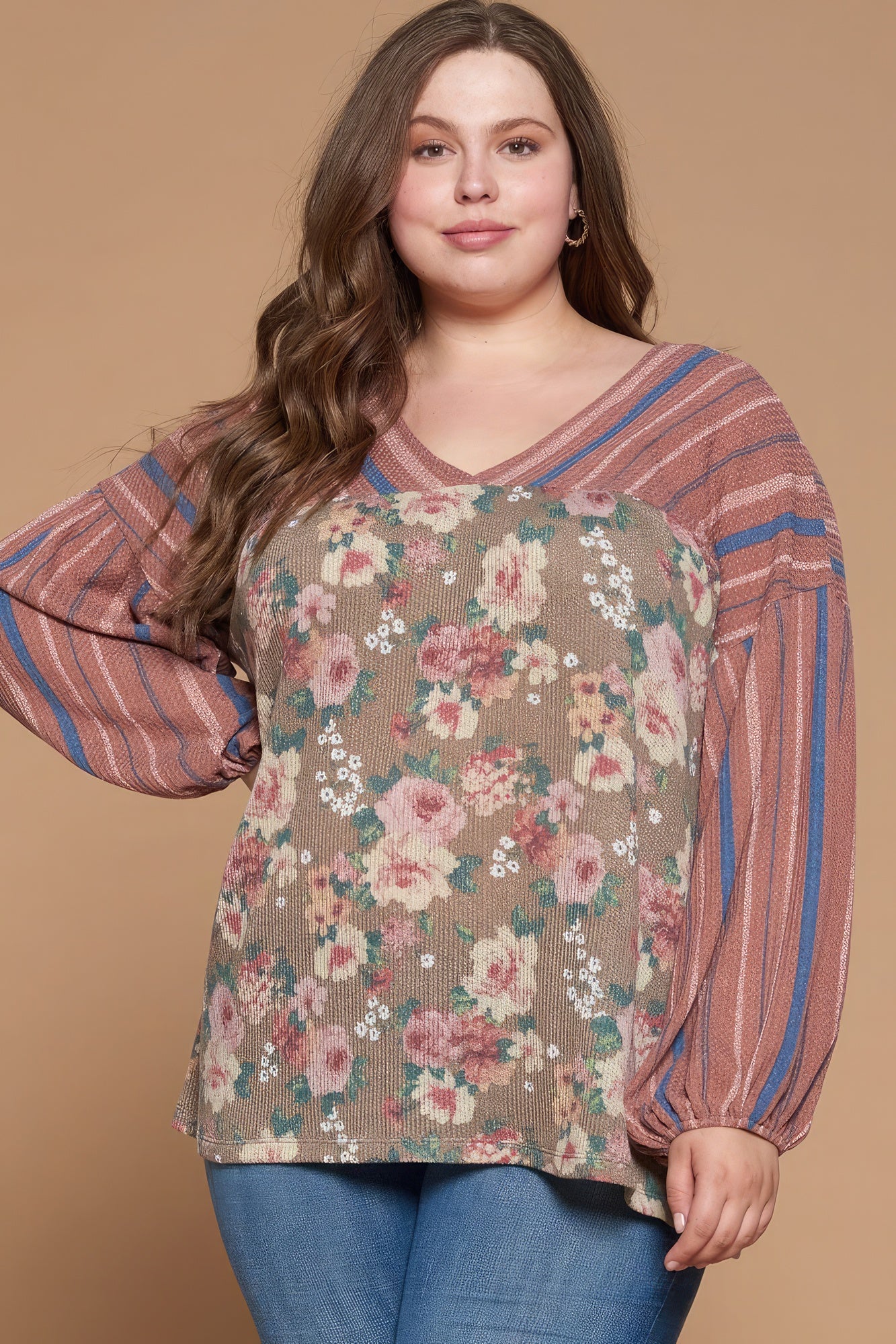 Floral Printed Knit Top product image