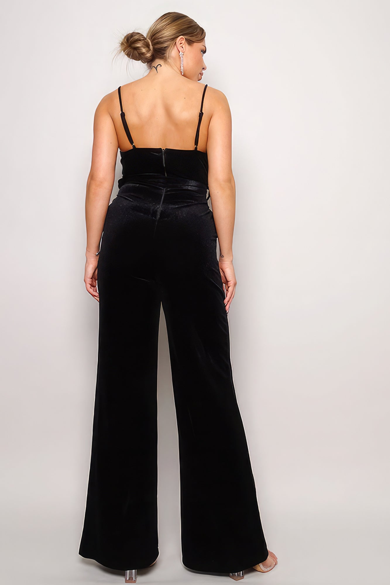 Samba Rhinestone Belt Velvet Jumpsuit product image