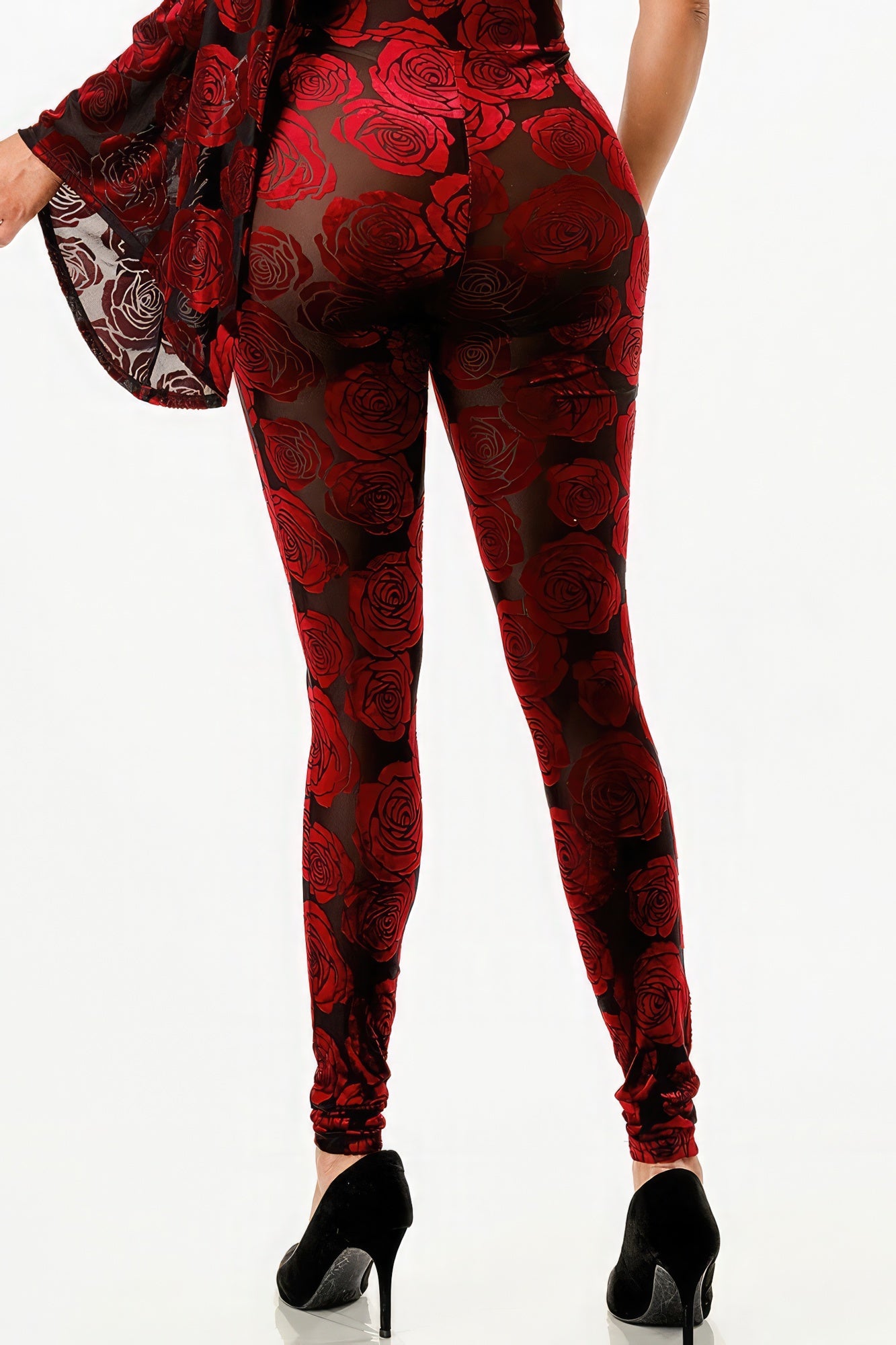 Velvet Flocking Jumpsuit/bell Sleeve product image