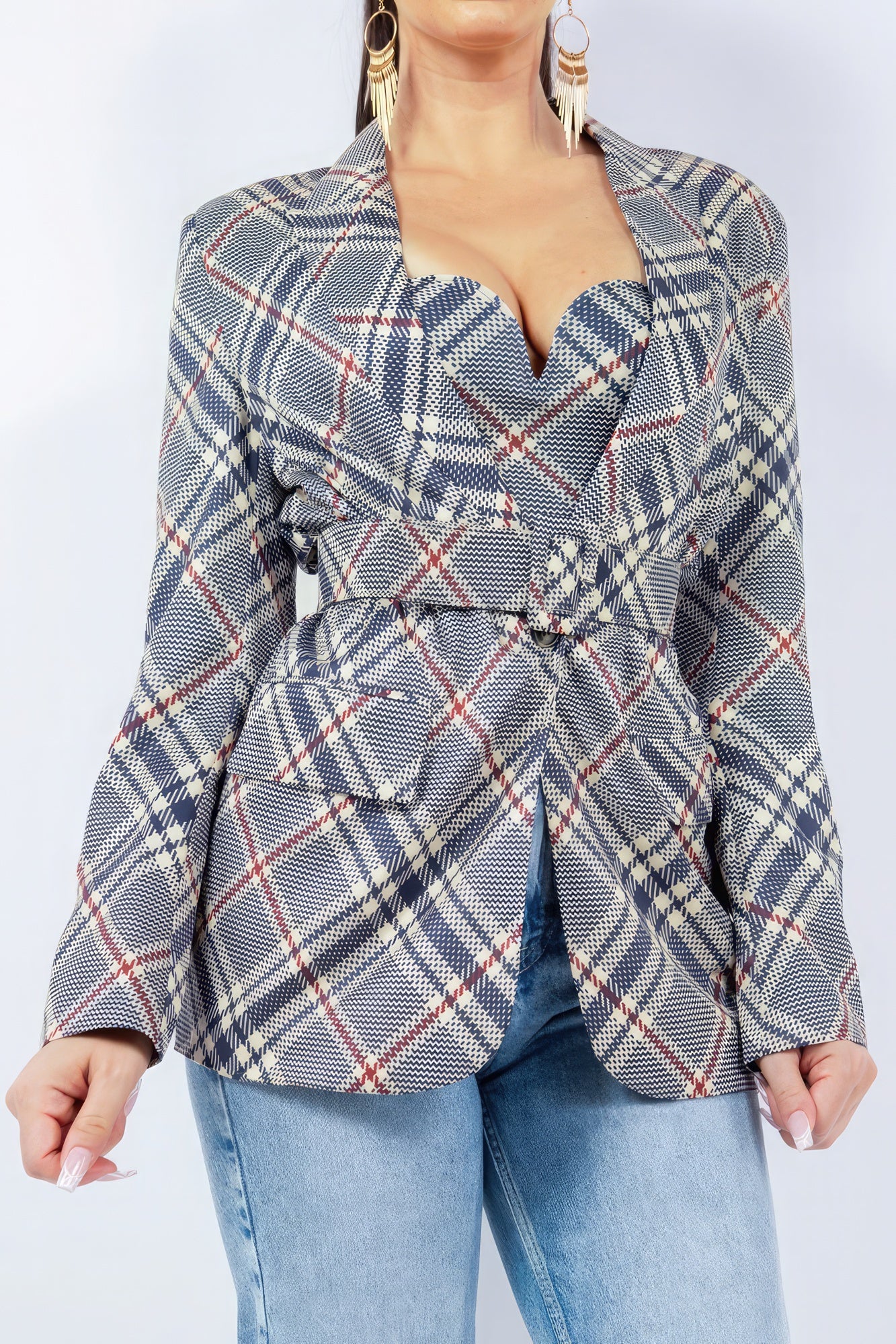 Oversized Blazer With Belt product image
