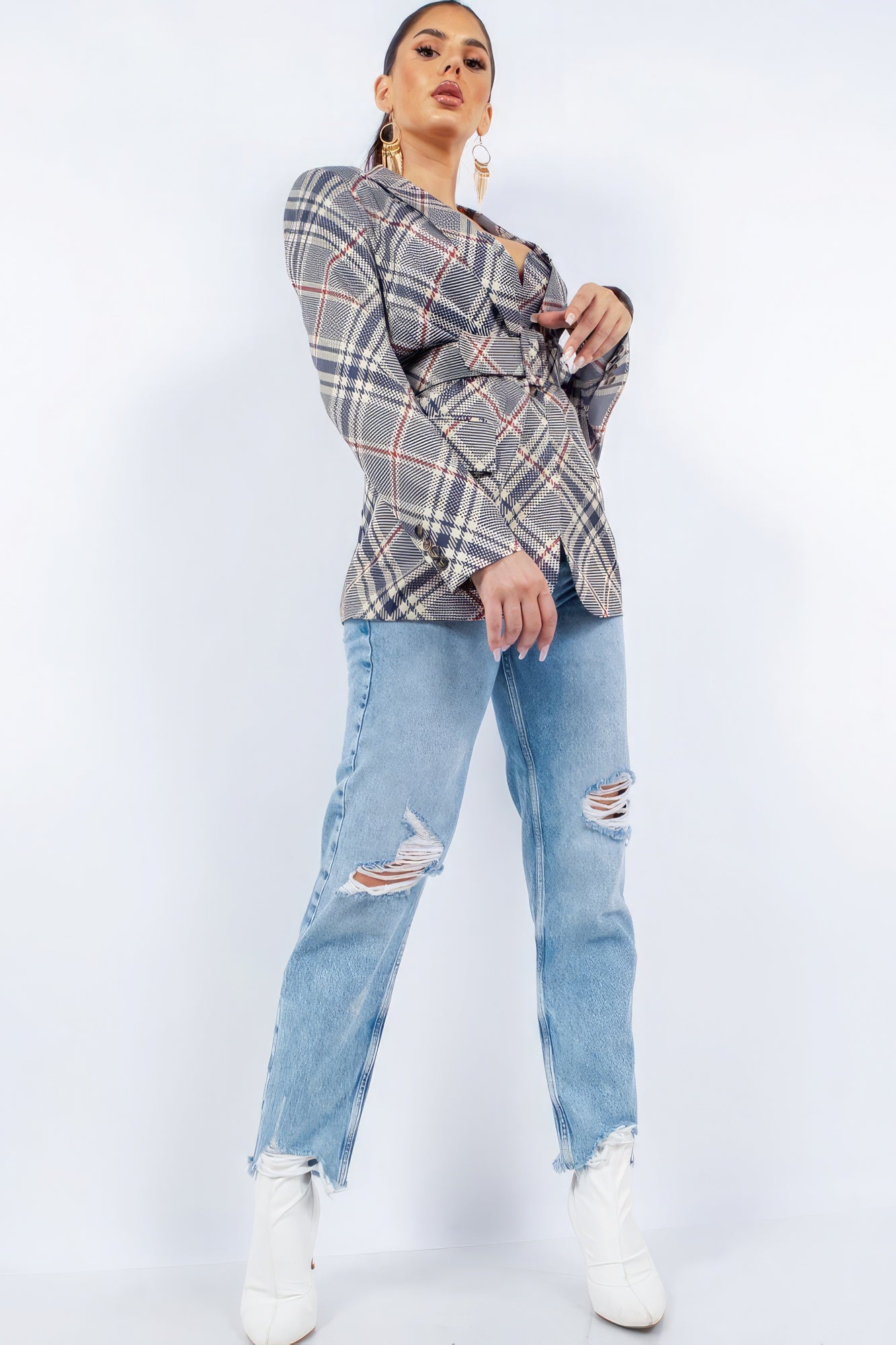 Oversized Blazer With Belt product image