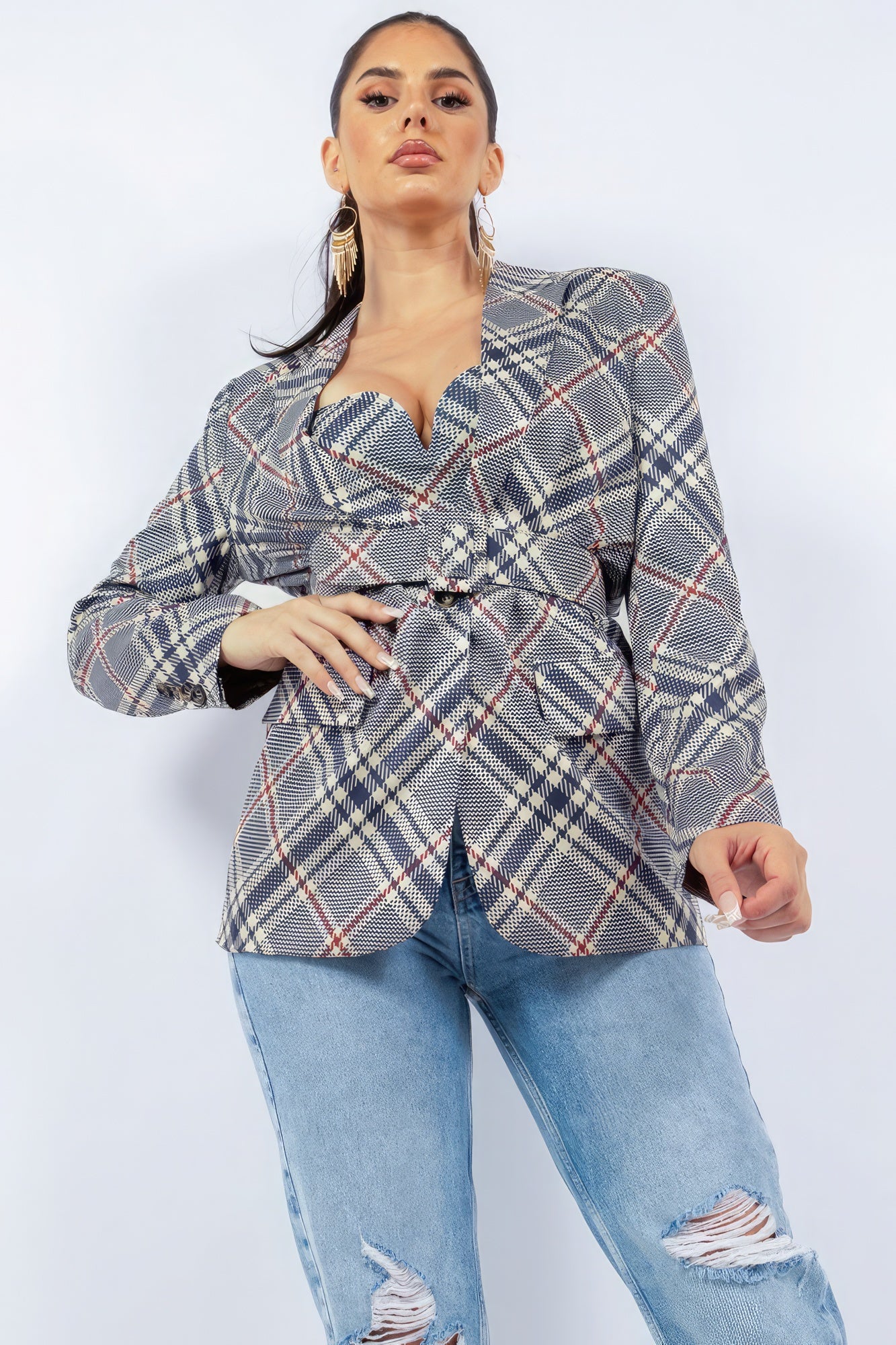 Oversized Blazer With Belt product image