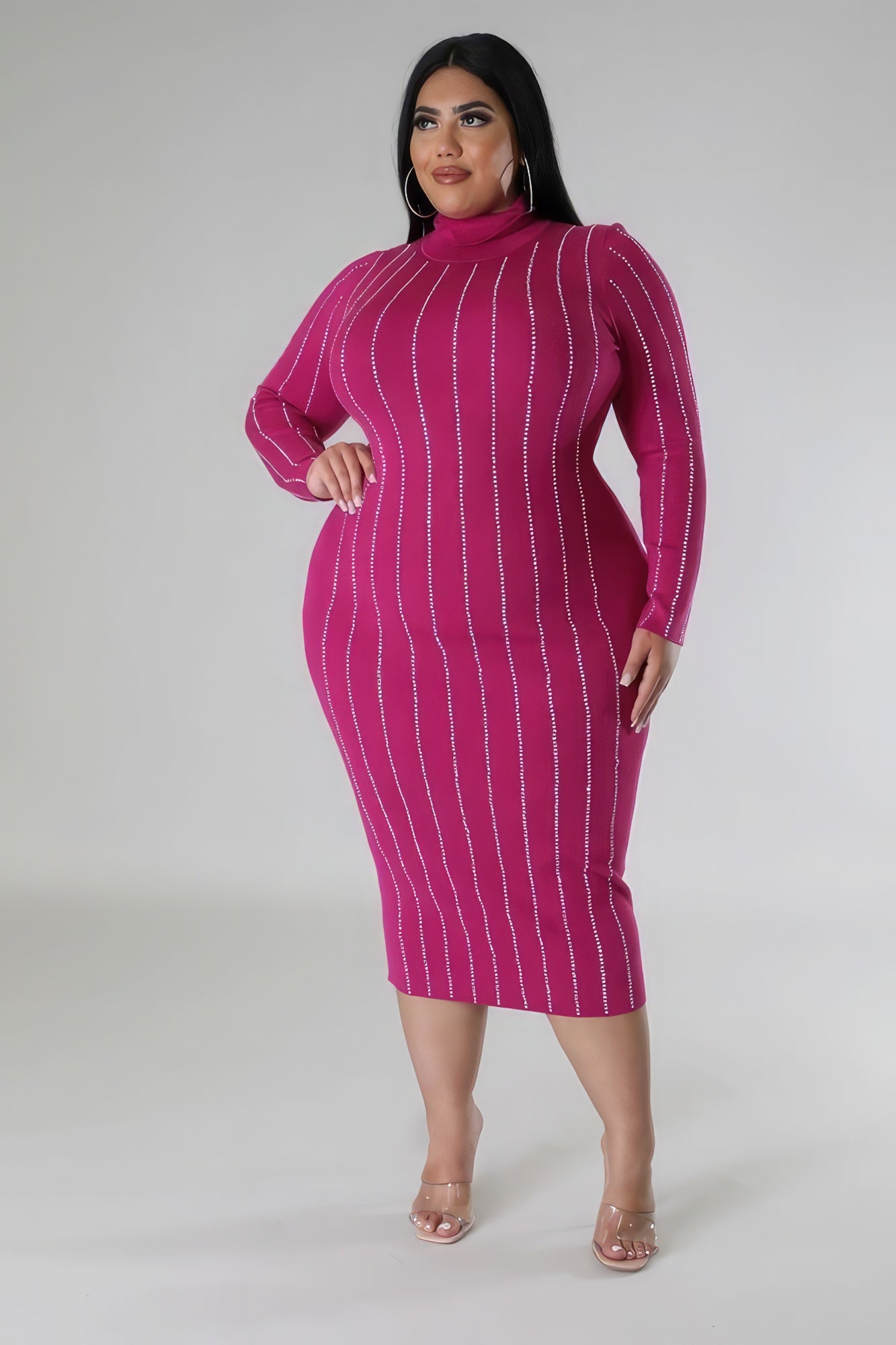 Turtle Neck Stretch Dress product image