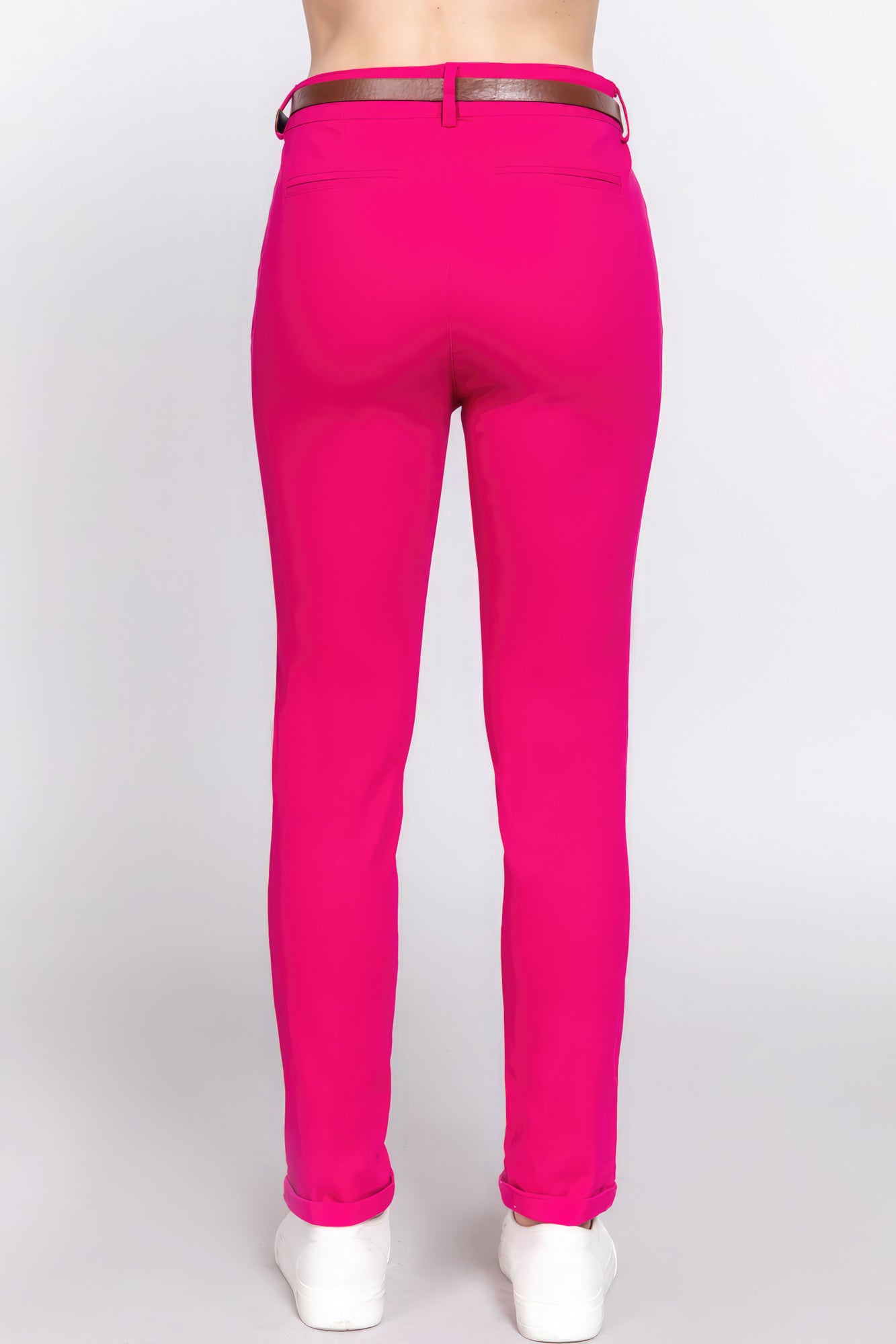 Cotton-span Twill Belted Long Pants product image