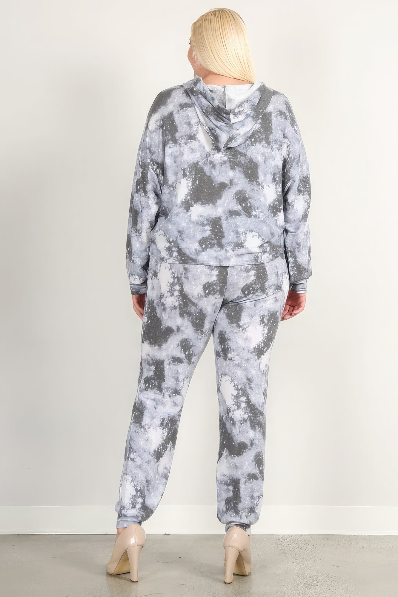 Tie Dye Print Pullover Hoodie And Sweatpants product image