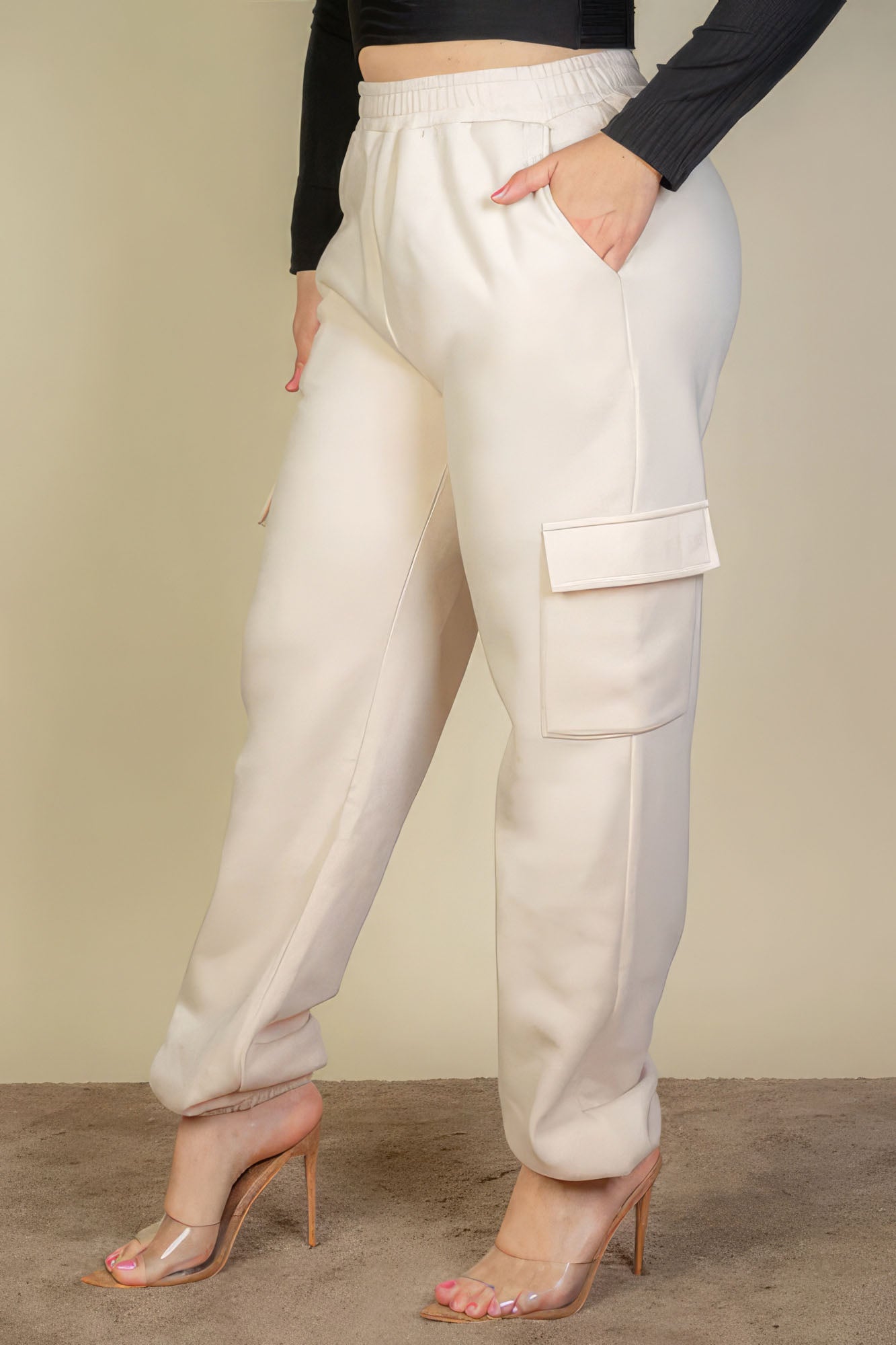 Plus Size Side Pocket Drawstring Waist Sweatpants product image