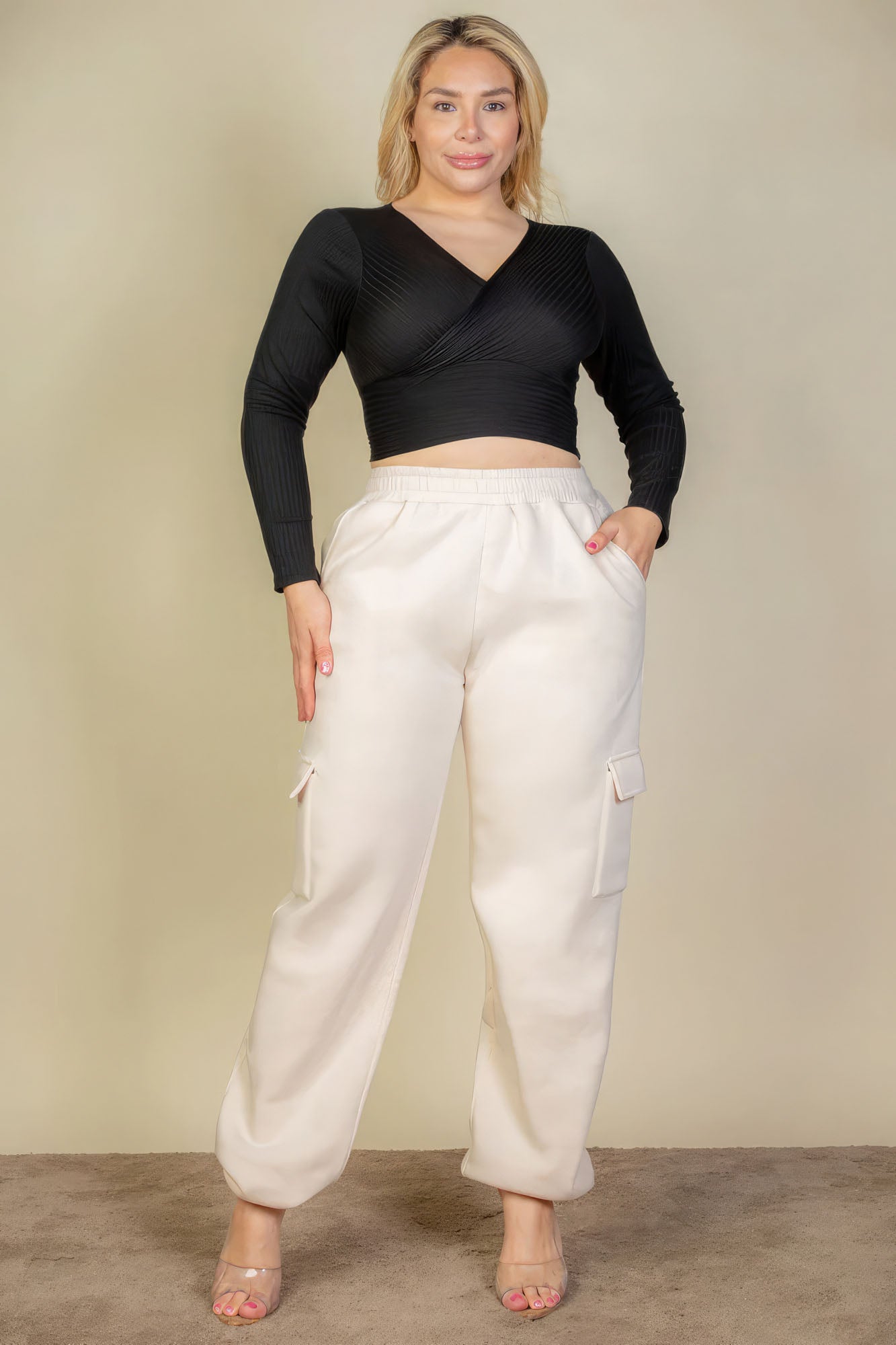 Plus Size Side Pocket Drawstring Waist Sweatpants product image