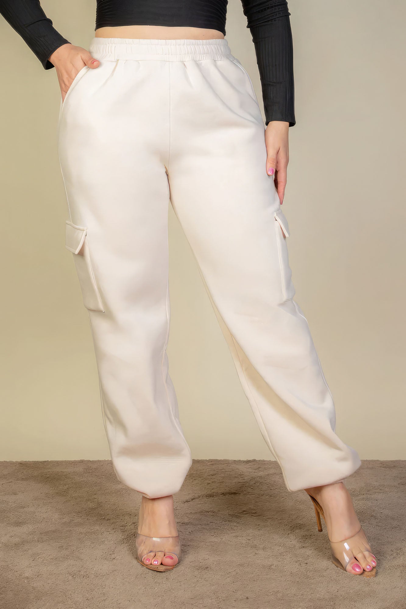 Plus Size Side Pocket Drawstring Waist Sweatpants product image