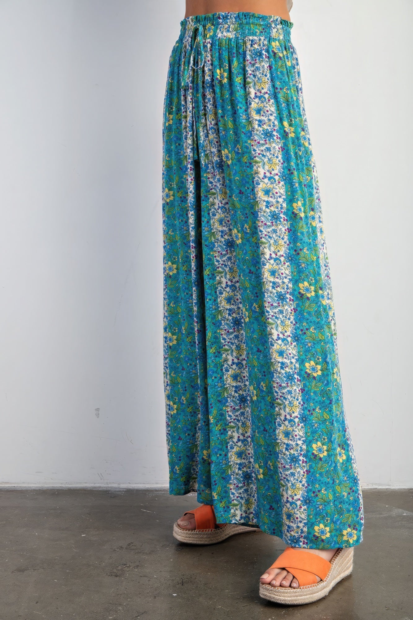 Floral Print Gauze Palazzo Pants product image