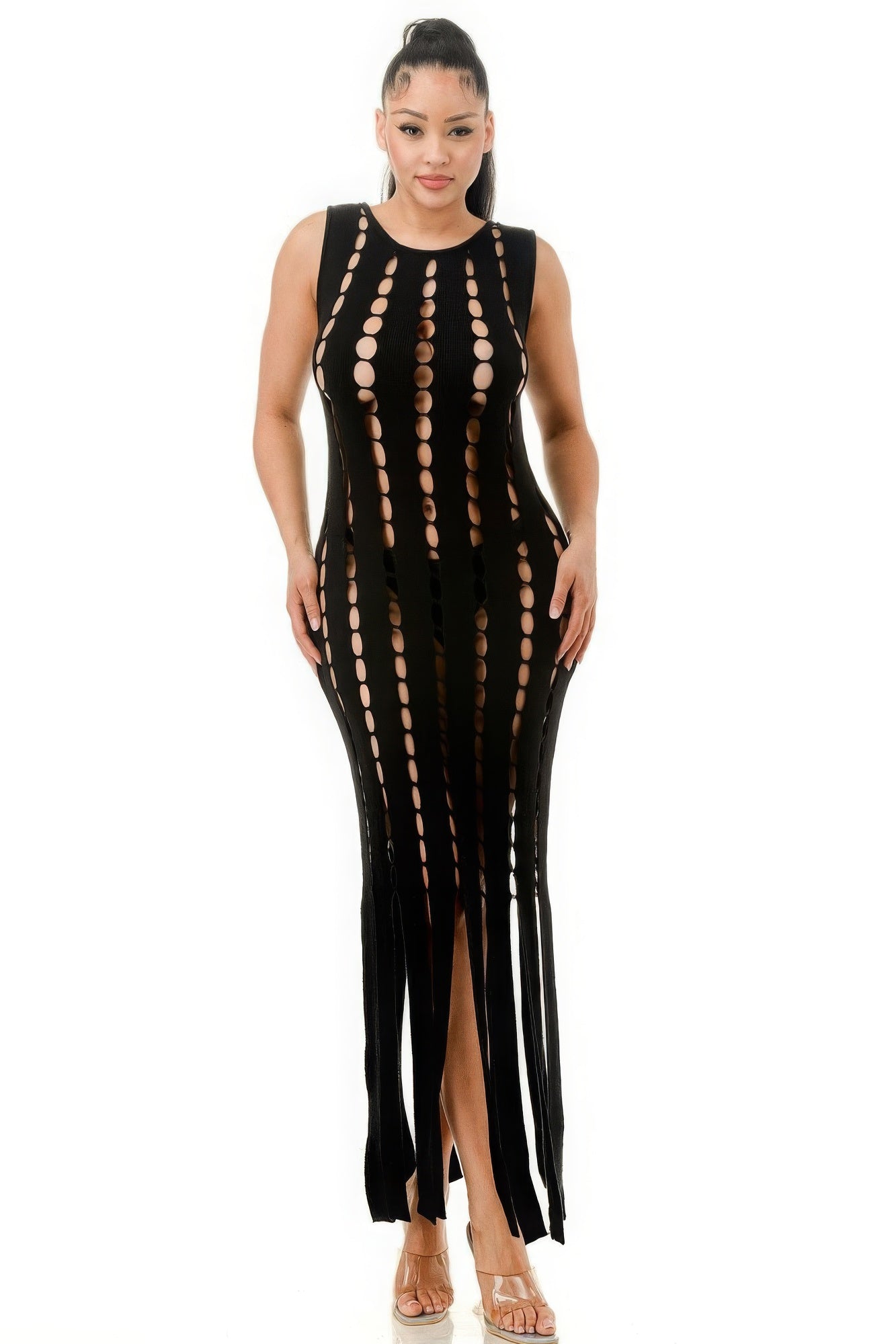 Cut Out Fringe Dress product image