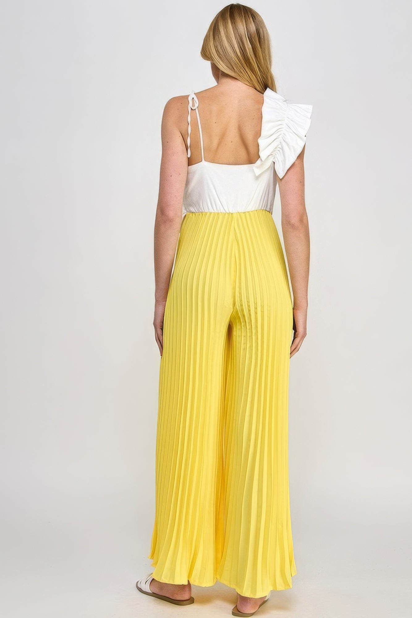 Cami Asymmetrical Ruffle Detail Pleated Bottom Jumpsuit product image