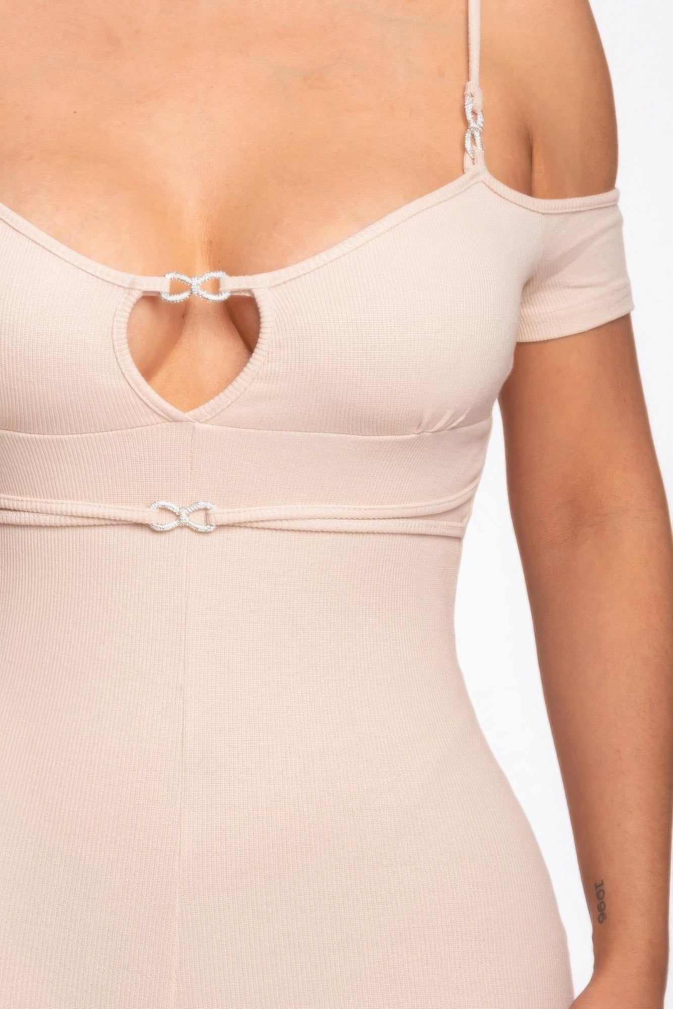 Infinity Off-shoulder Knitted Rompers product image